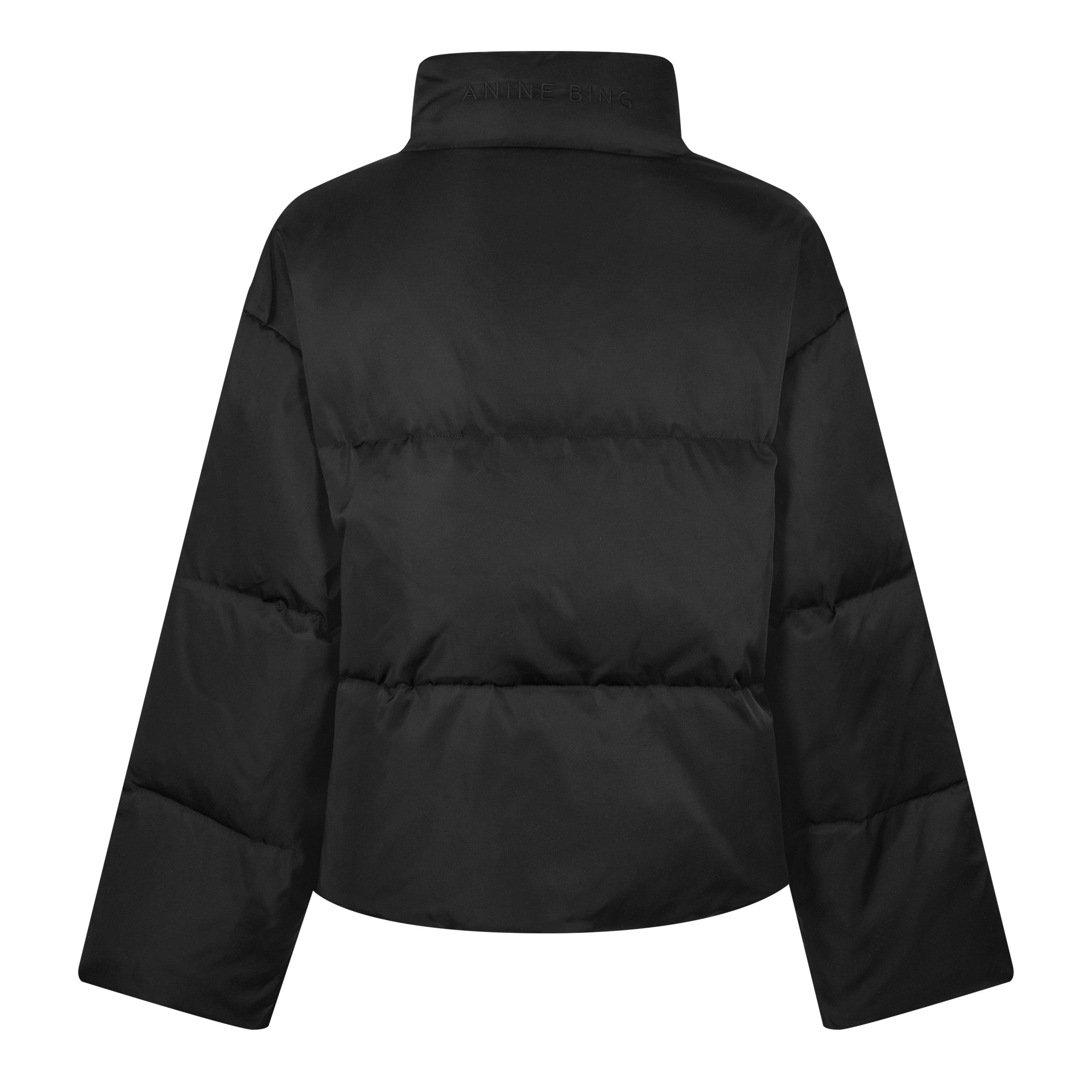 Black - Anine Bing - Women's Dorian Cropped Insulated Short Puffer Jacket - 2