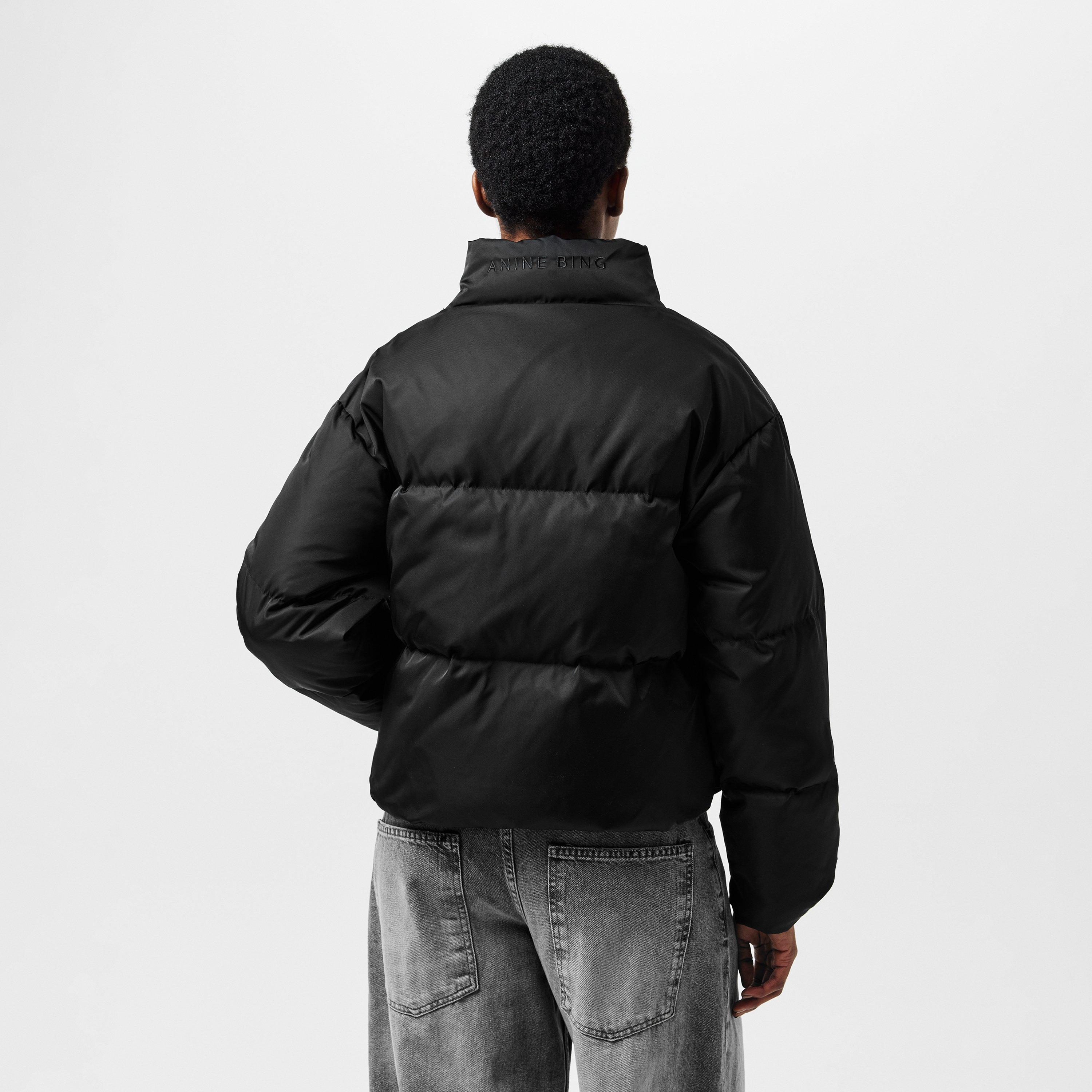 Black - Anine Bing - Women's Dorian Cropped Insulated Short Puffer Jacket - 4