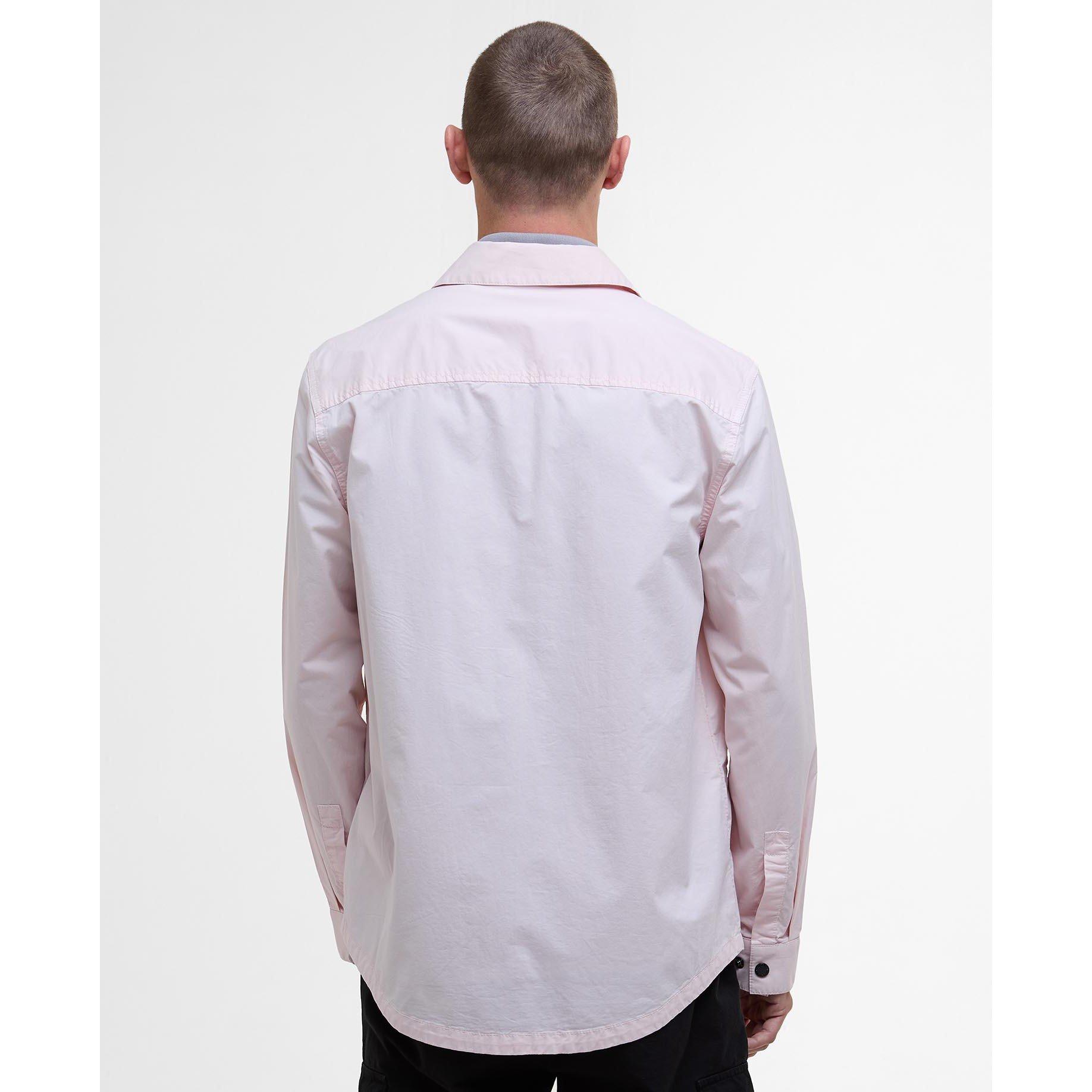 Quartz Pink - Barbour International - Men's Hayden Cotton Long Sleeve Zip Overshirt - 2
