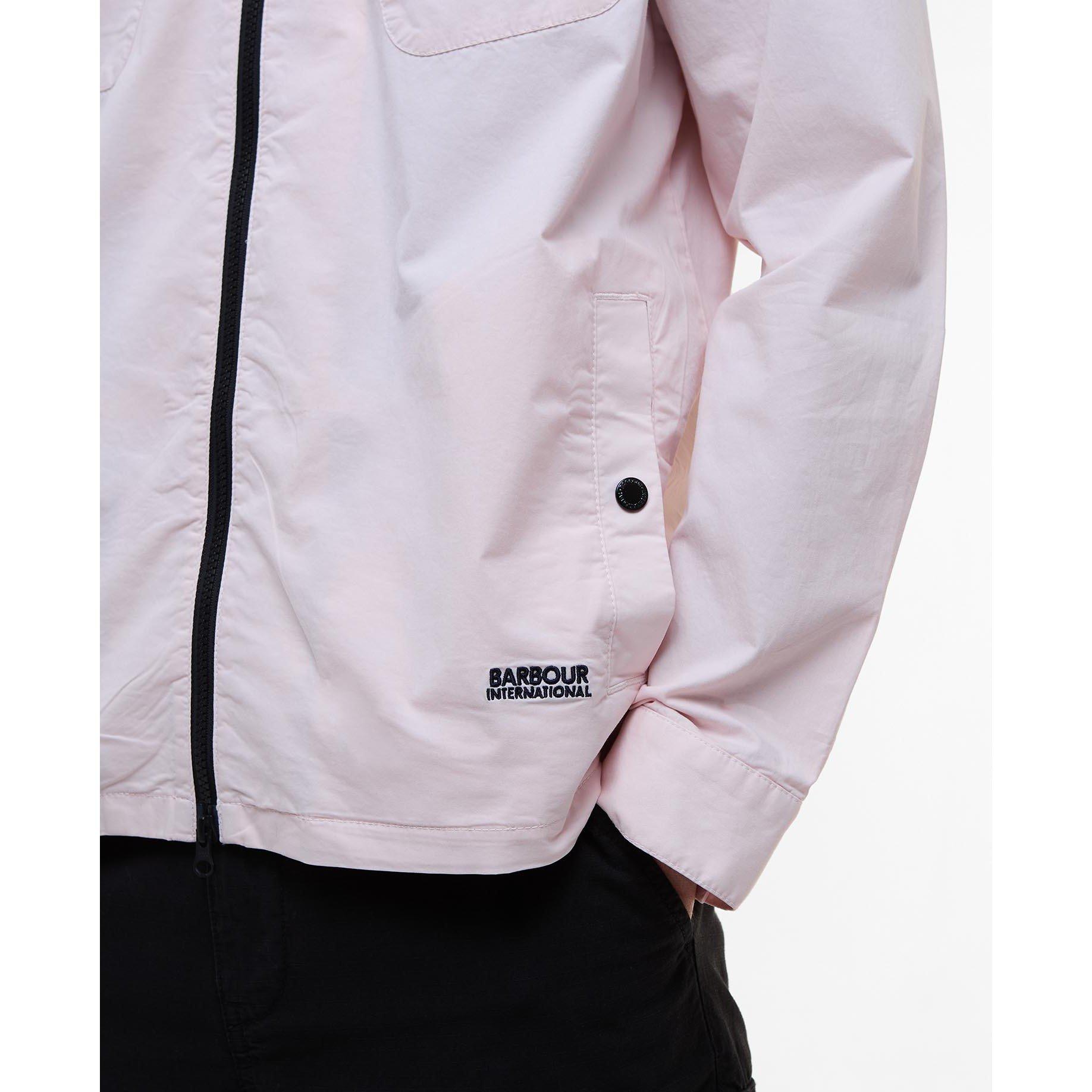 Quartz Pink - Barbour International - Men's Hayden Cotton Long Sleeve Zip Overshirt - 5