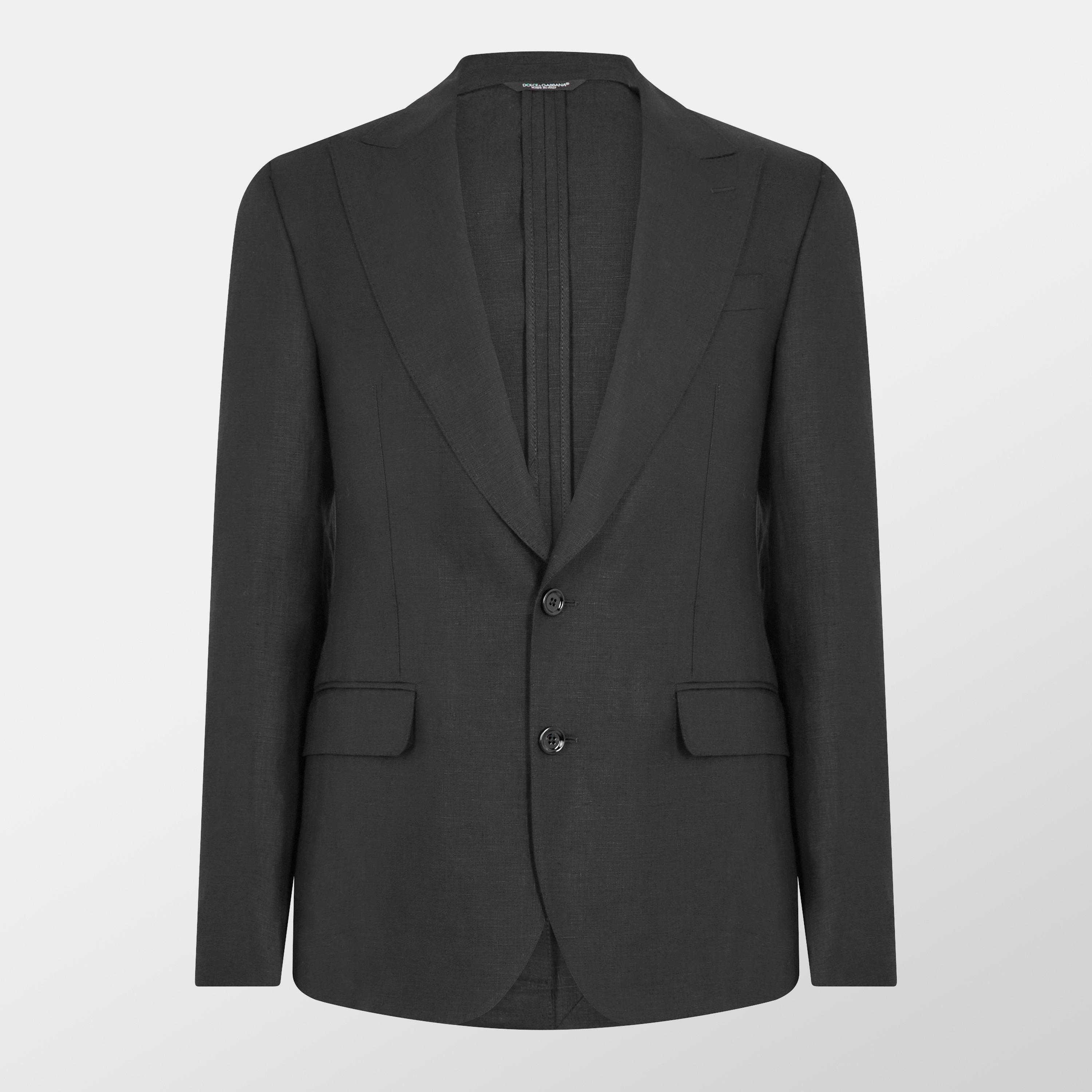 Black - Dolce and Gabbana - Men's Lightweight Linen Blazer - 1