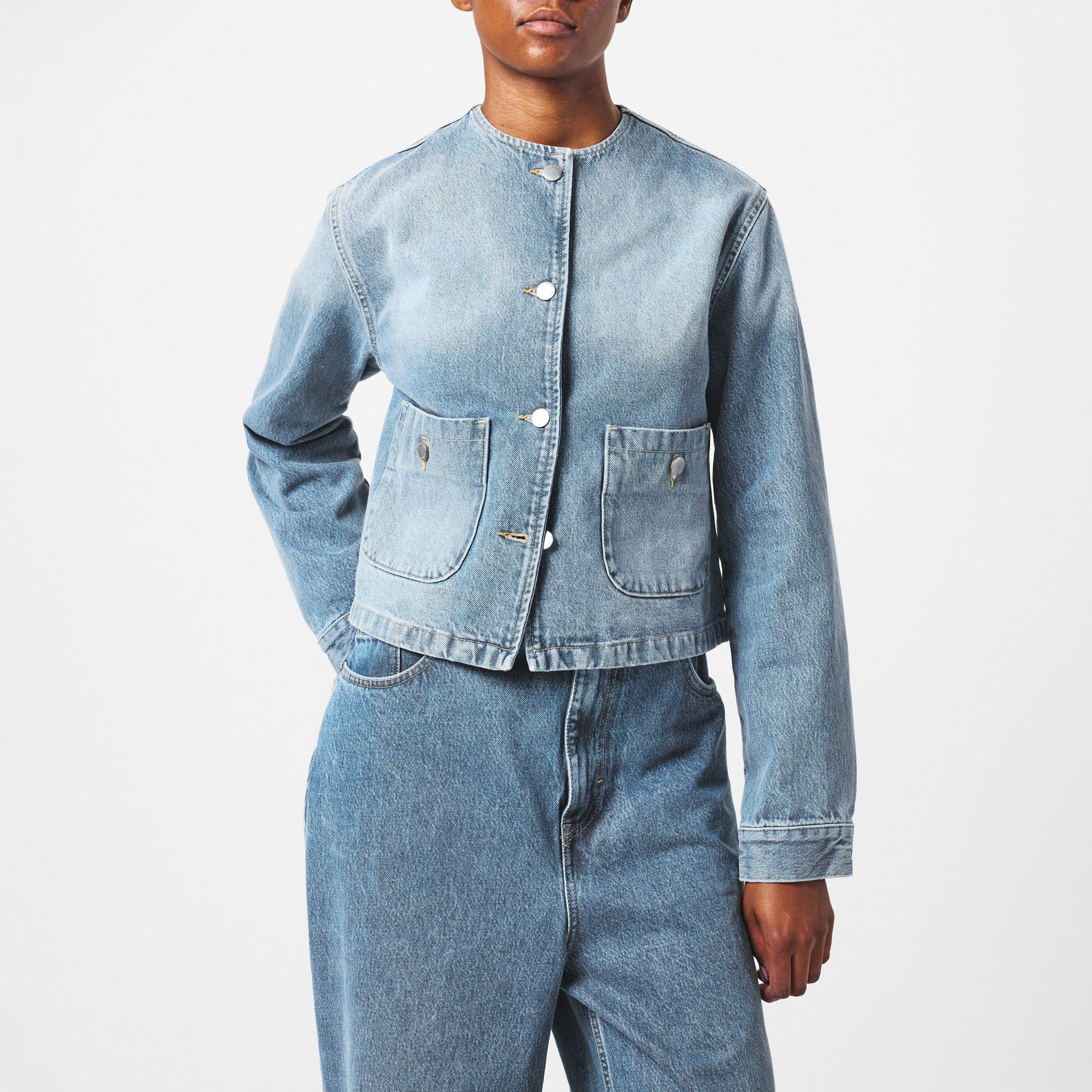 Light Blue - Axel Arigato - Women's Deia Collarless Blazer - 3