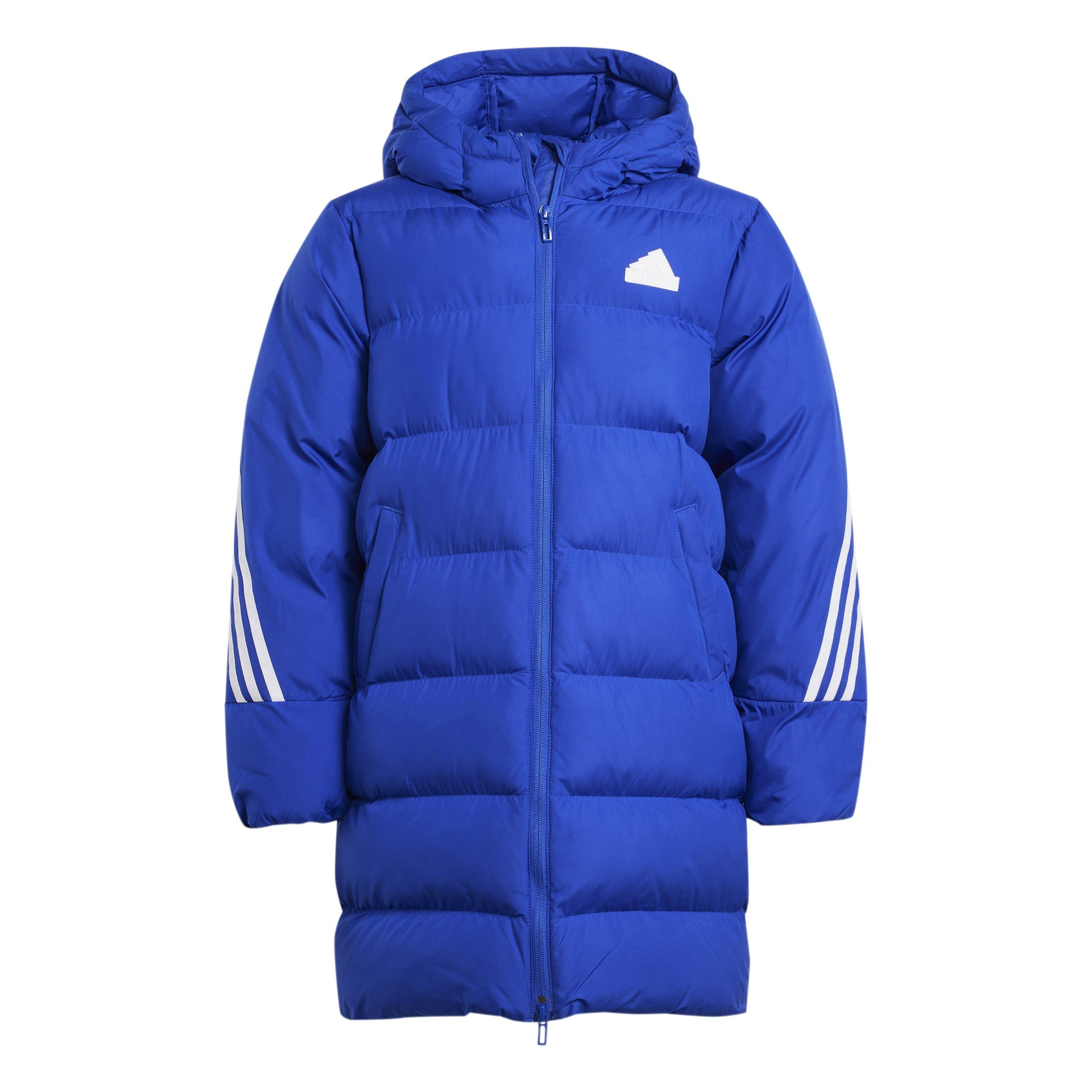 Semi Blue - adidas - Kids' Future Icons Hooded Long Sleeve Puffer Jacket - 1