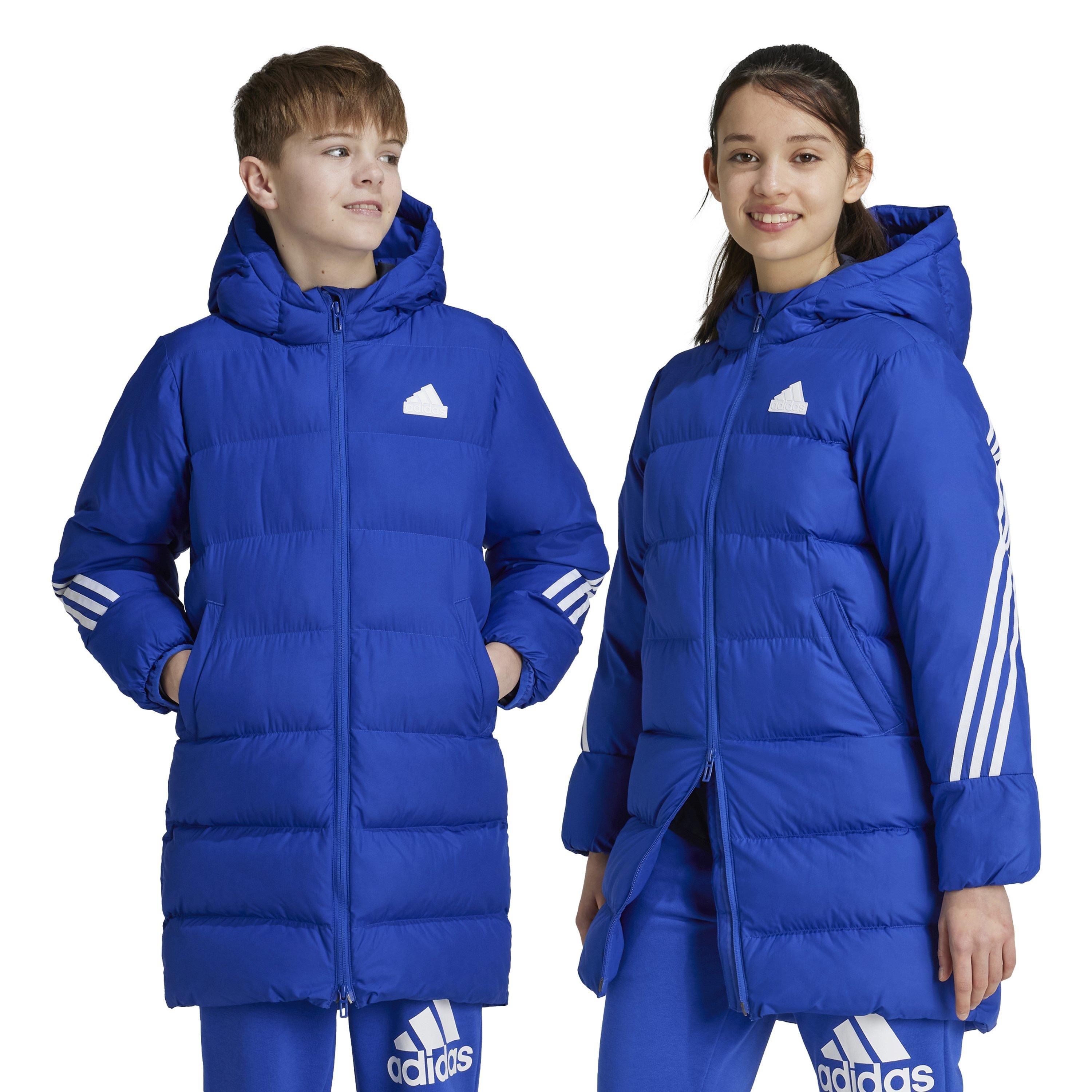 Semi Blue - adidas - Kids' Future Icons Hooded Long Sleeve Puffer Jacket - 2