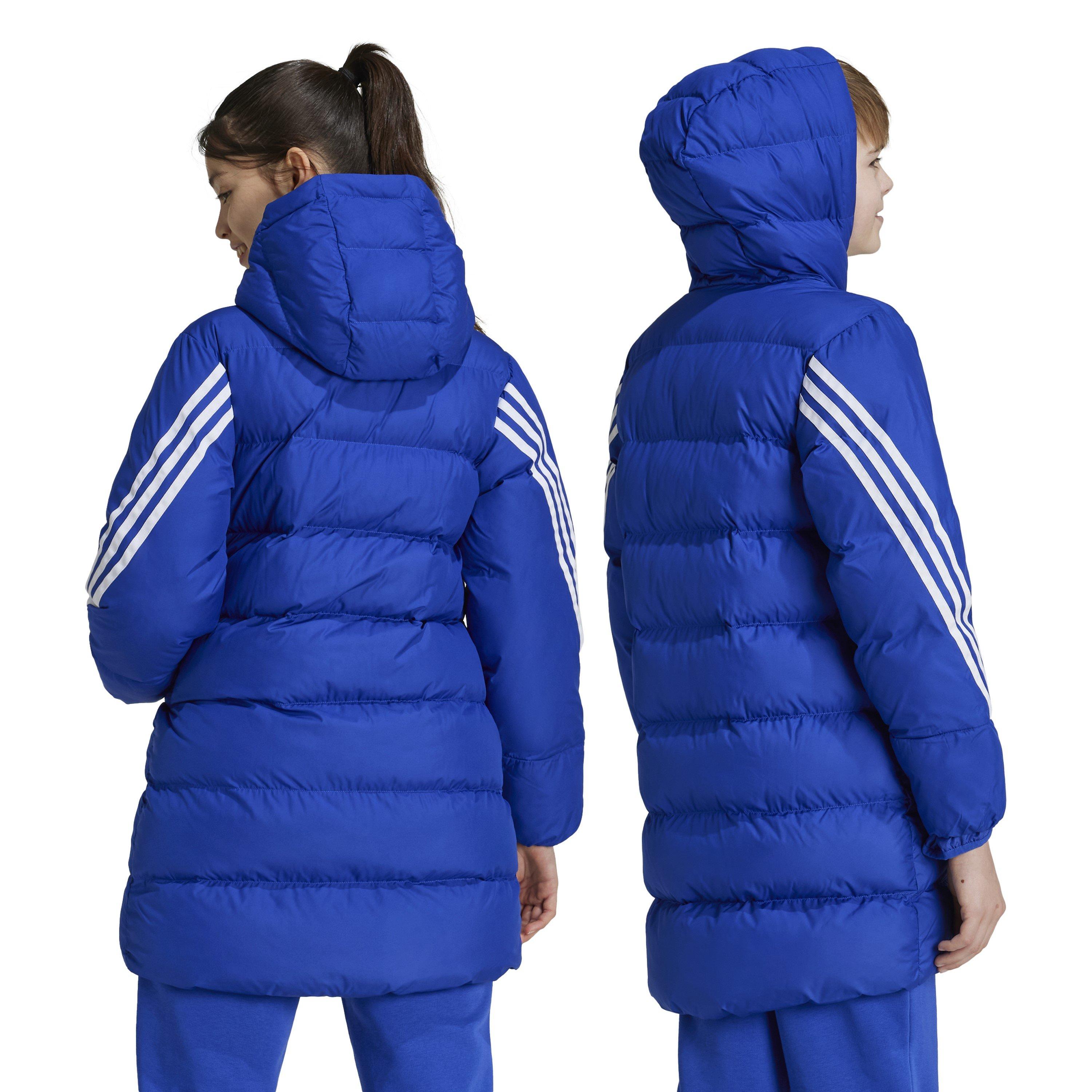 Semi Blue - adidas - Kids' Future Icons Hooded Long Sleeve Puffer Jacket - 3
