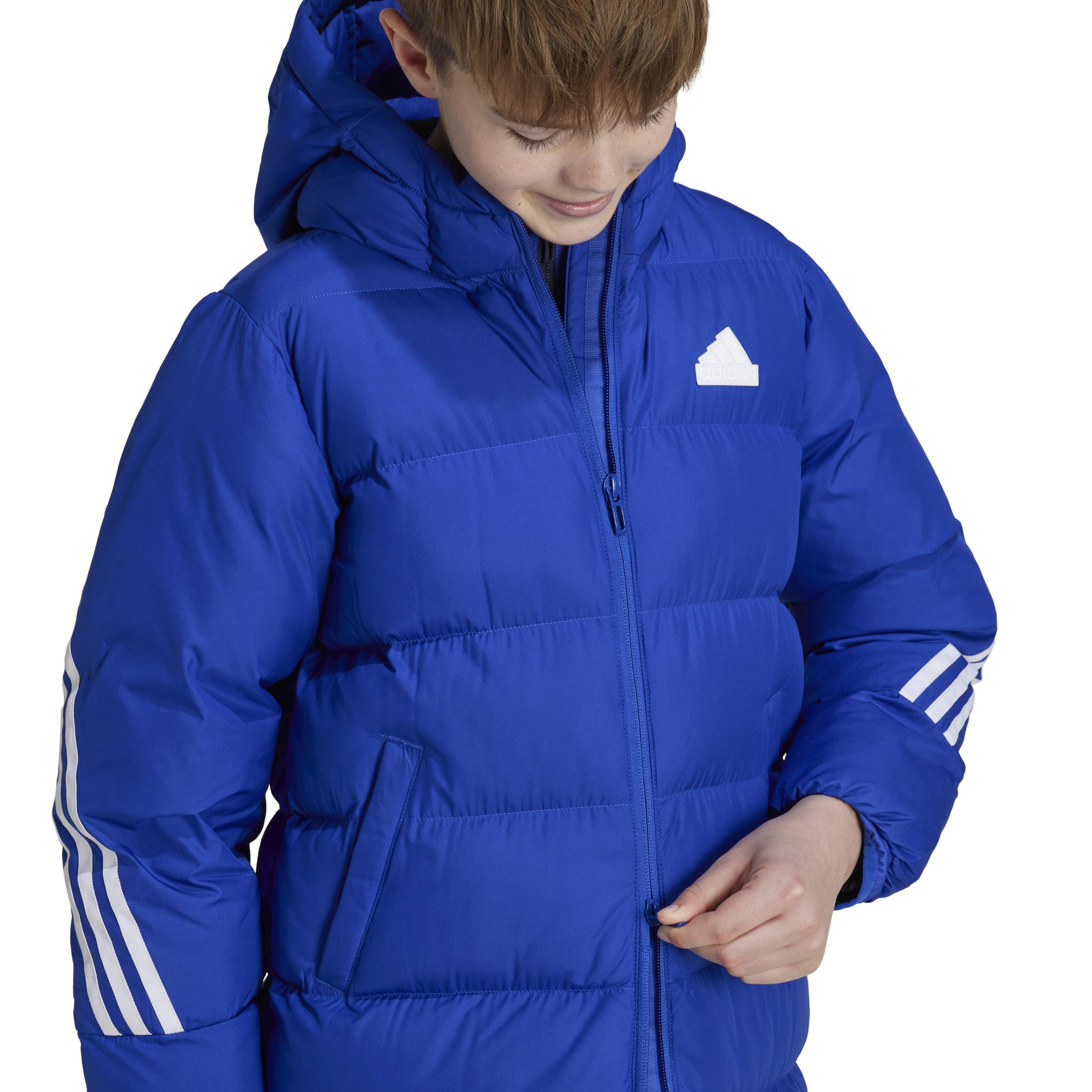 Semi Blue - adidas - Kids' Future Icons Hooded Long Sleeve Puffer Jacket - 4