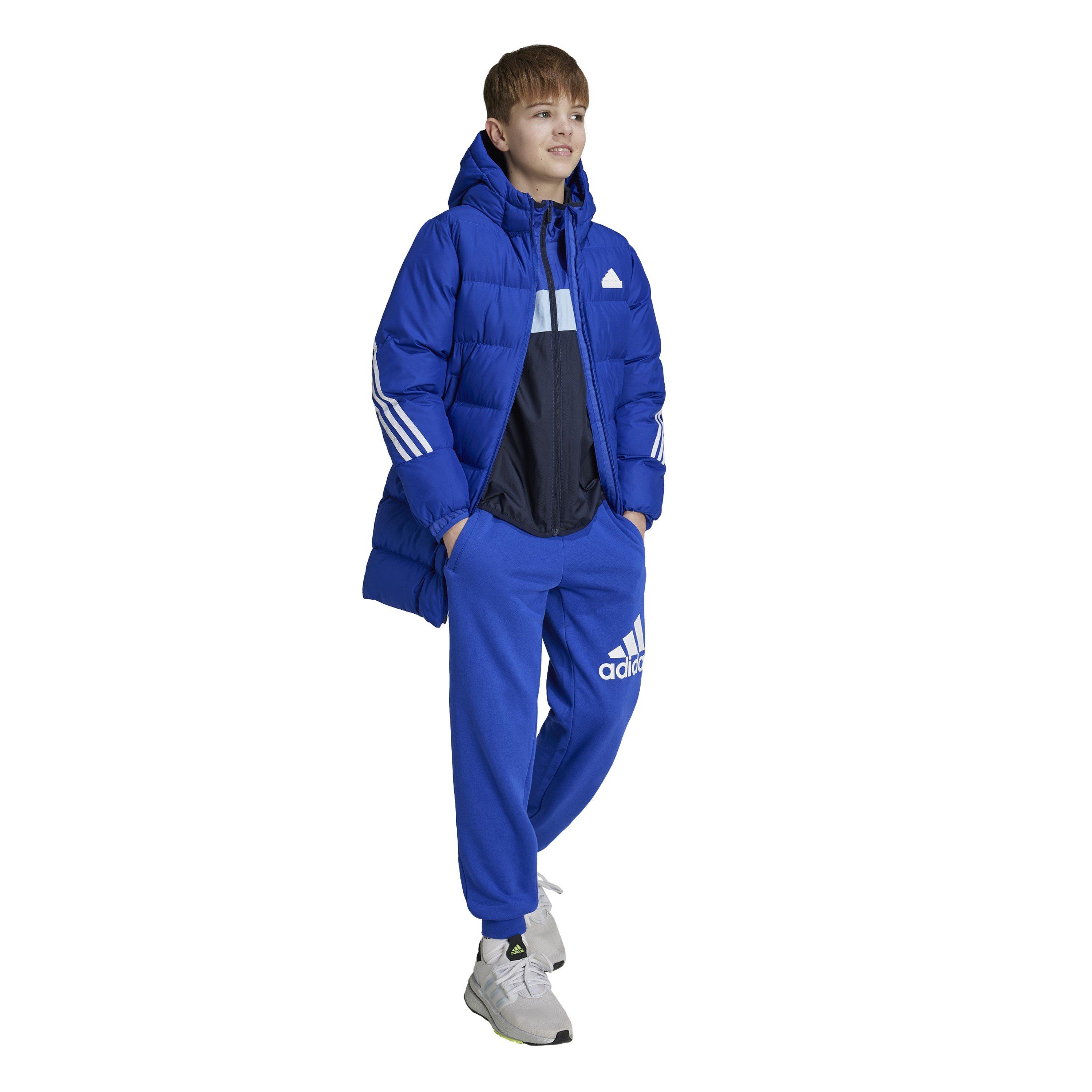 Semi Blue - adidas - Kids' Future Icons Hooded Long Sleeve Puffer Jacket - 6