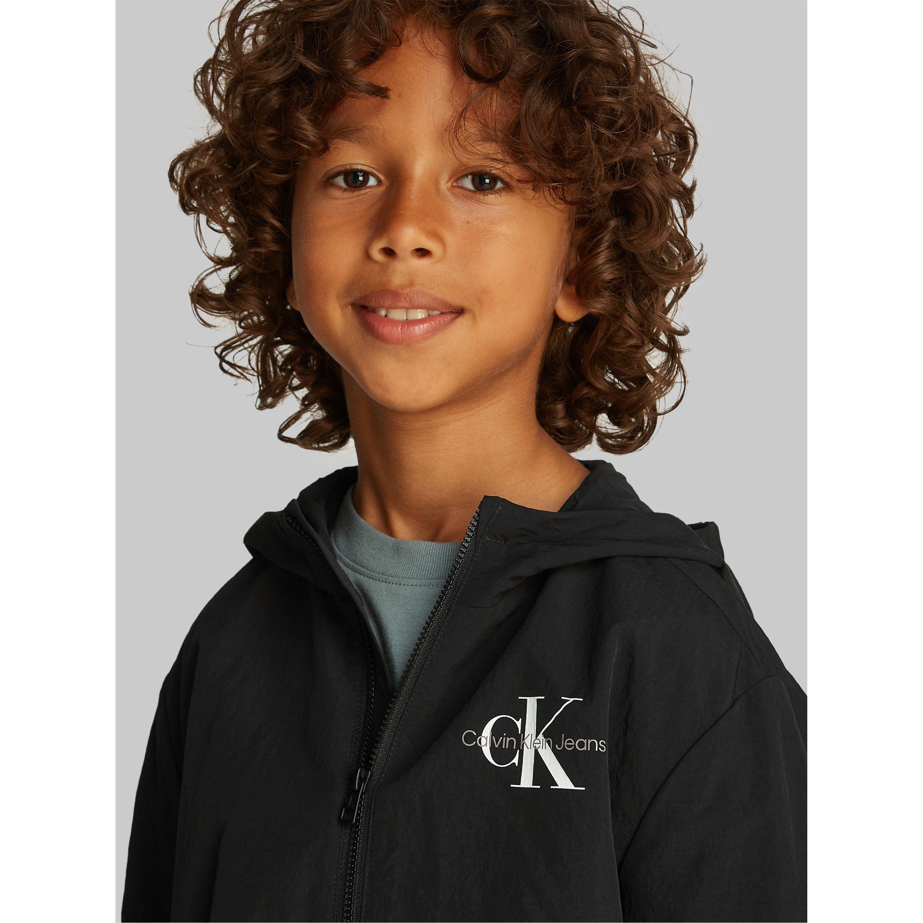 CK Black BEH - Calvin Klein Jeans - Kids' Essential Monologo Windbreaker - 3