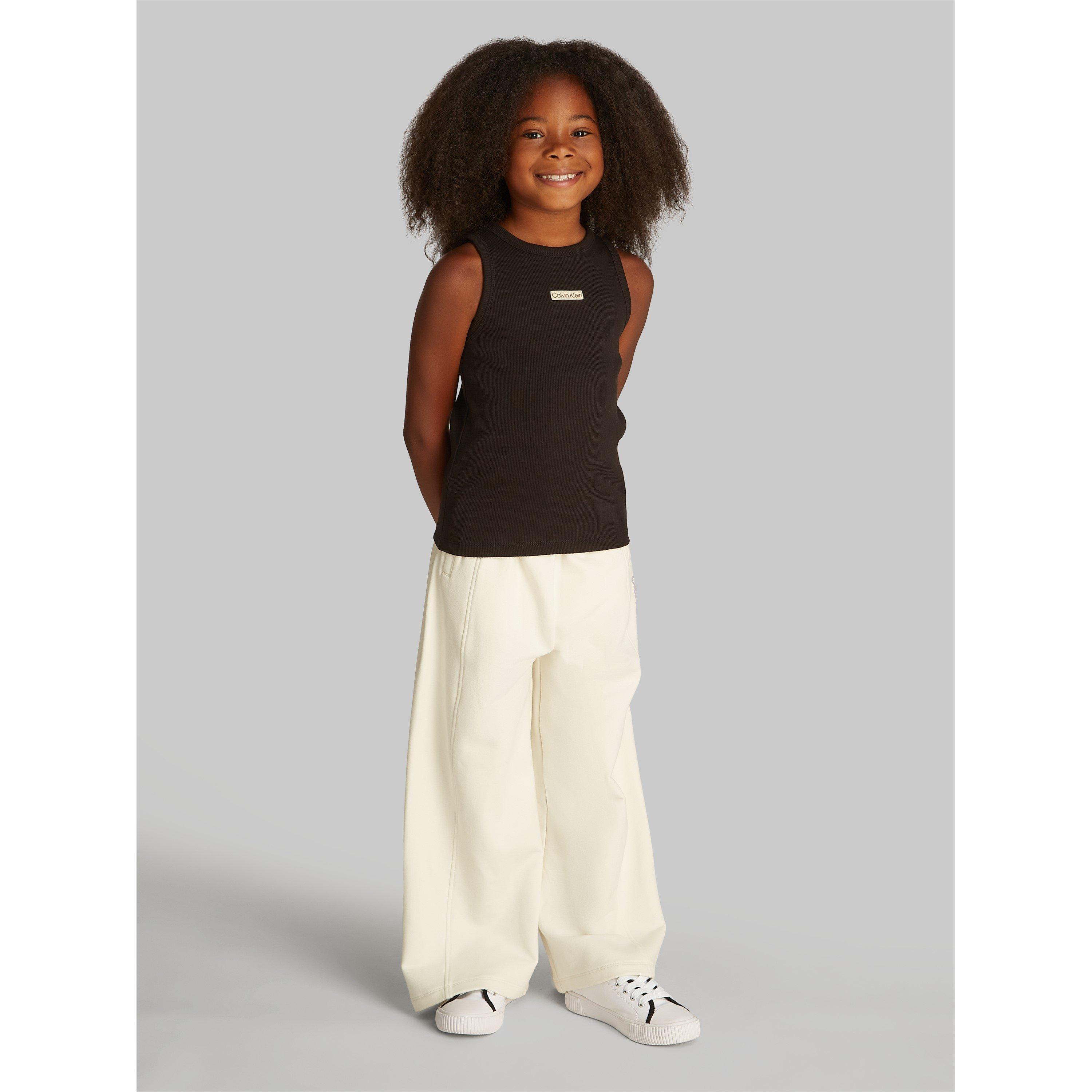 CK Black BEH - Calvin Klein Jeans - Kids' Ribbed Tank Vest - 1