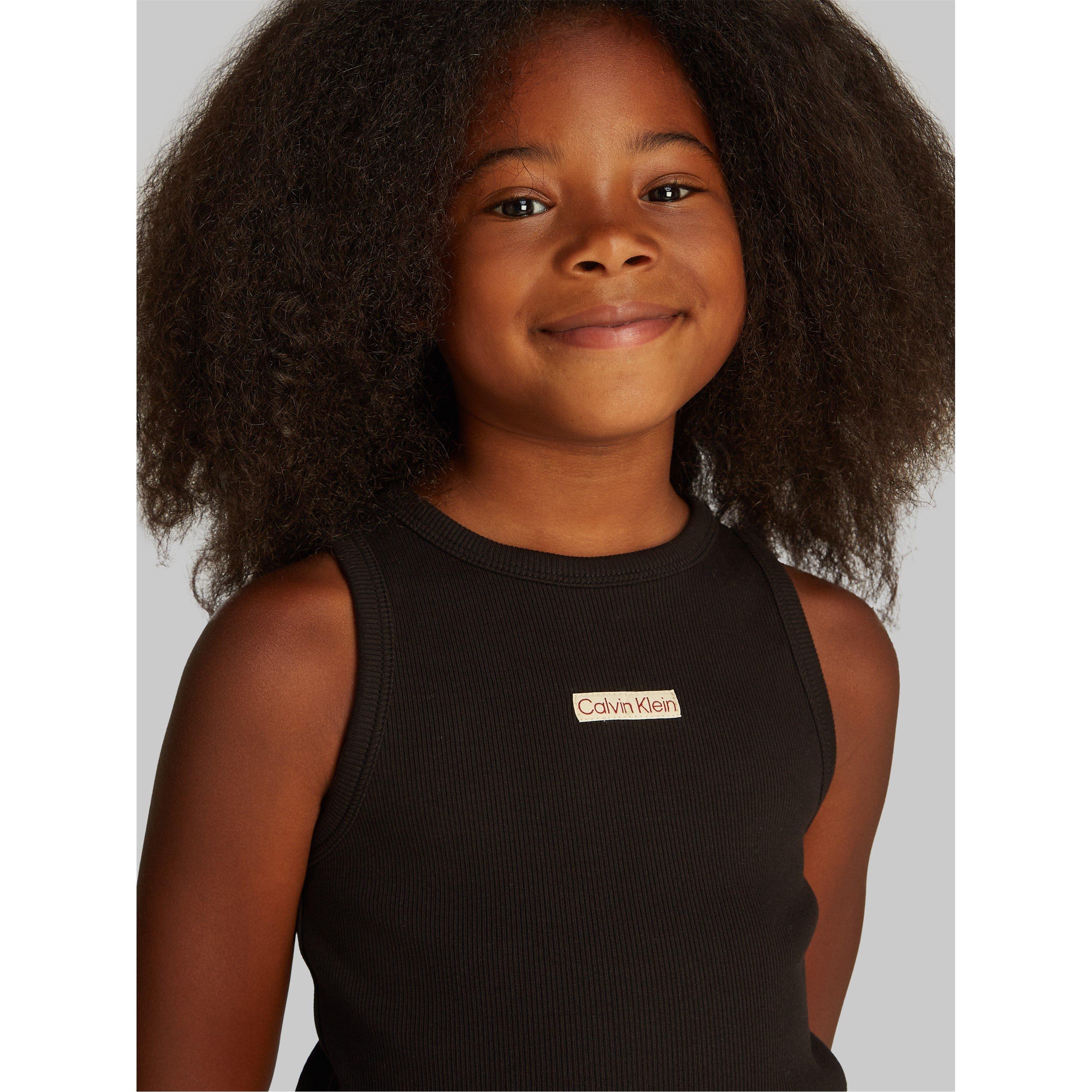 CK Black BEH - Calvin Klein Jeans - Kids' Rib Tank Vest - 3