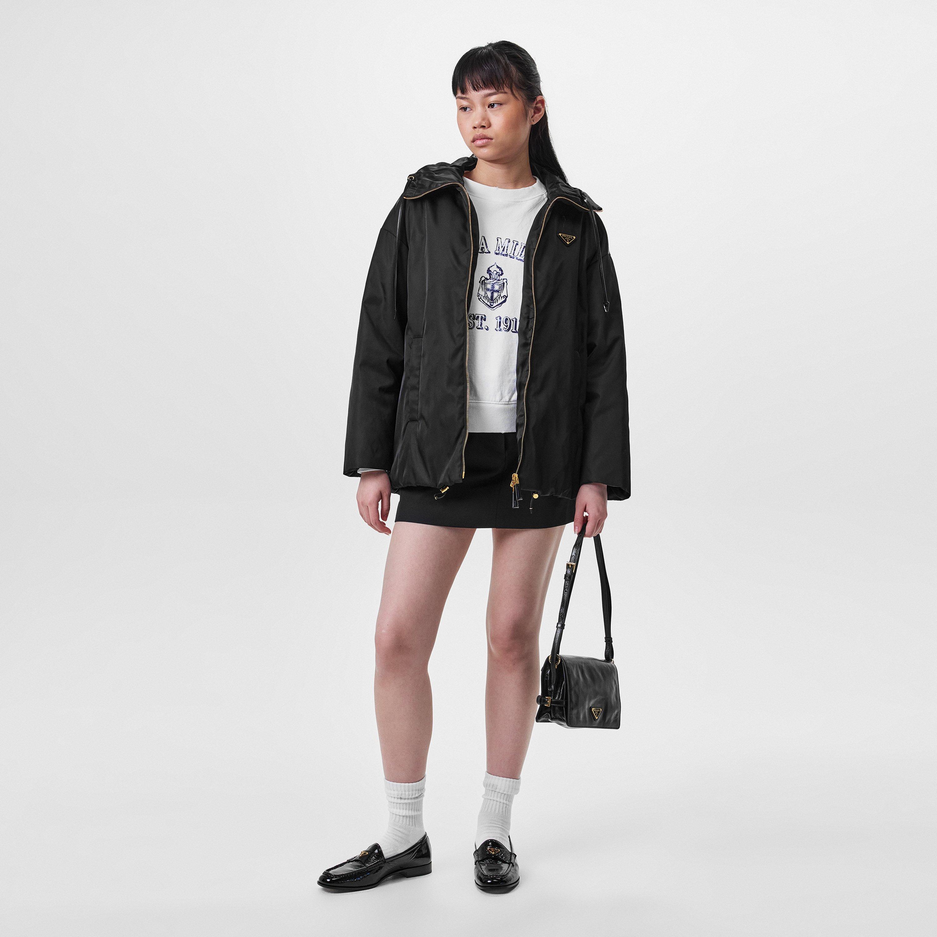 Nero - Prada - Women's Blouson Padded Long Sleeve Full Zip Quilted Jacket - 6