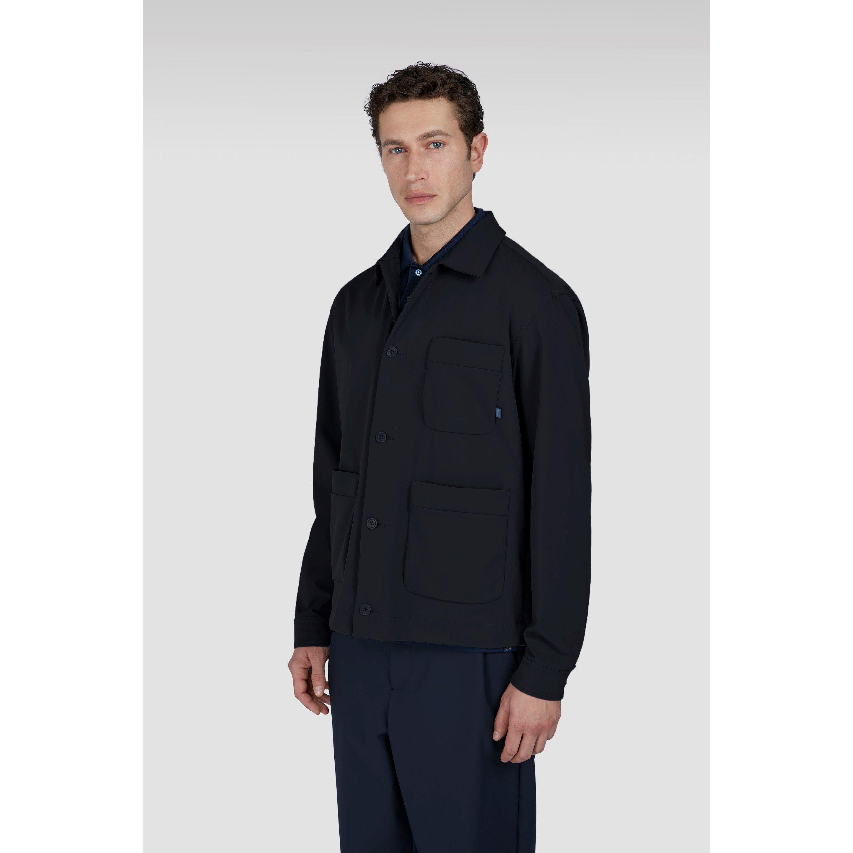 Preto - Paul And Shark - Men's Dynamic Stretch Long Sleeve Overshirt - 2