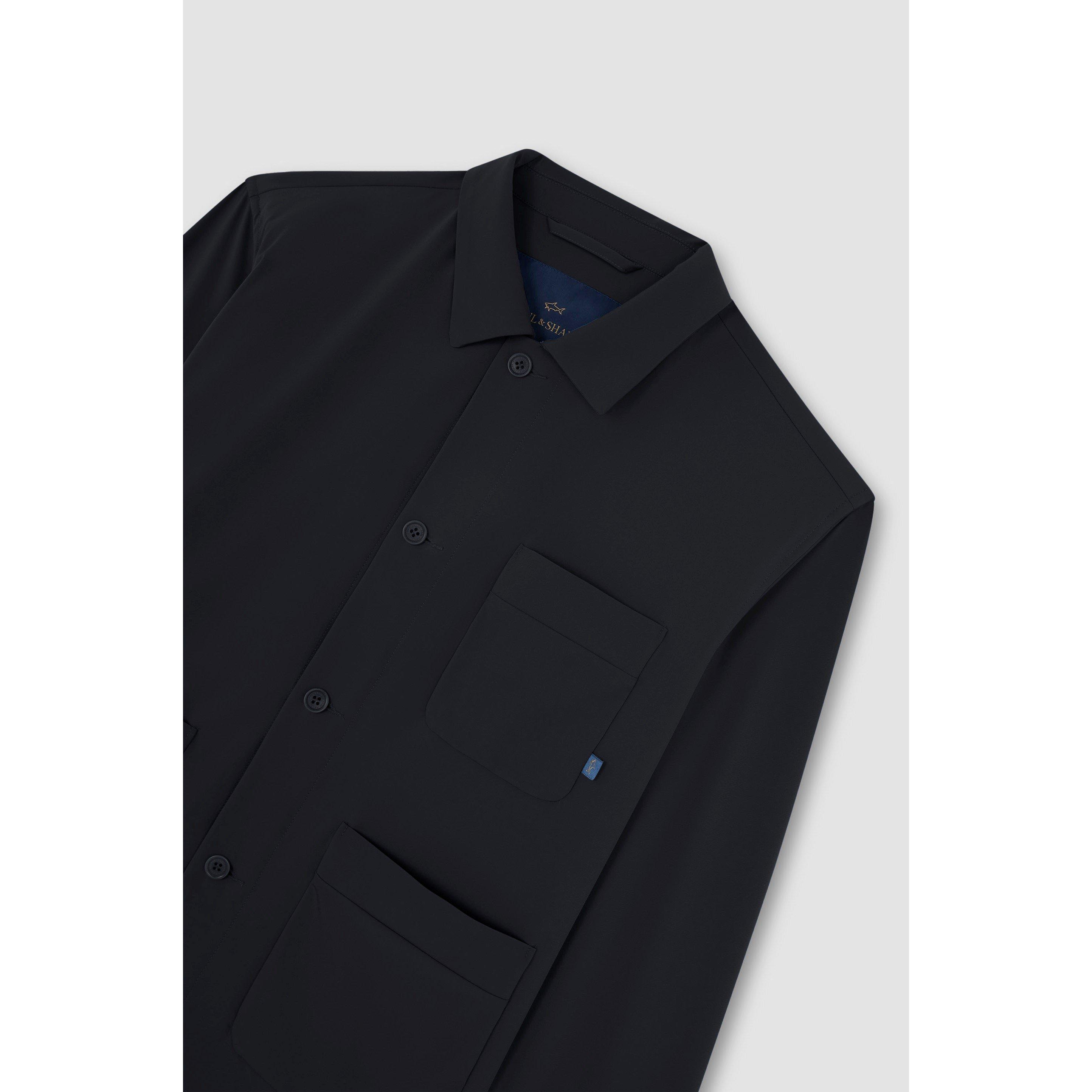 Preto - Paul And Shark - Men's Dynamic Stretch Long Sleeve Overshirt - 4