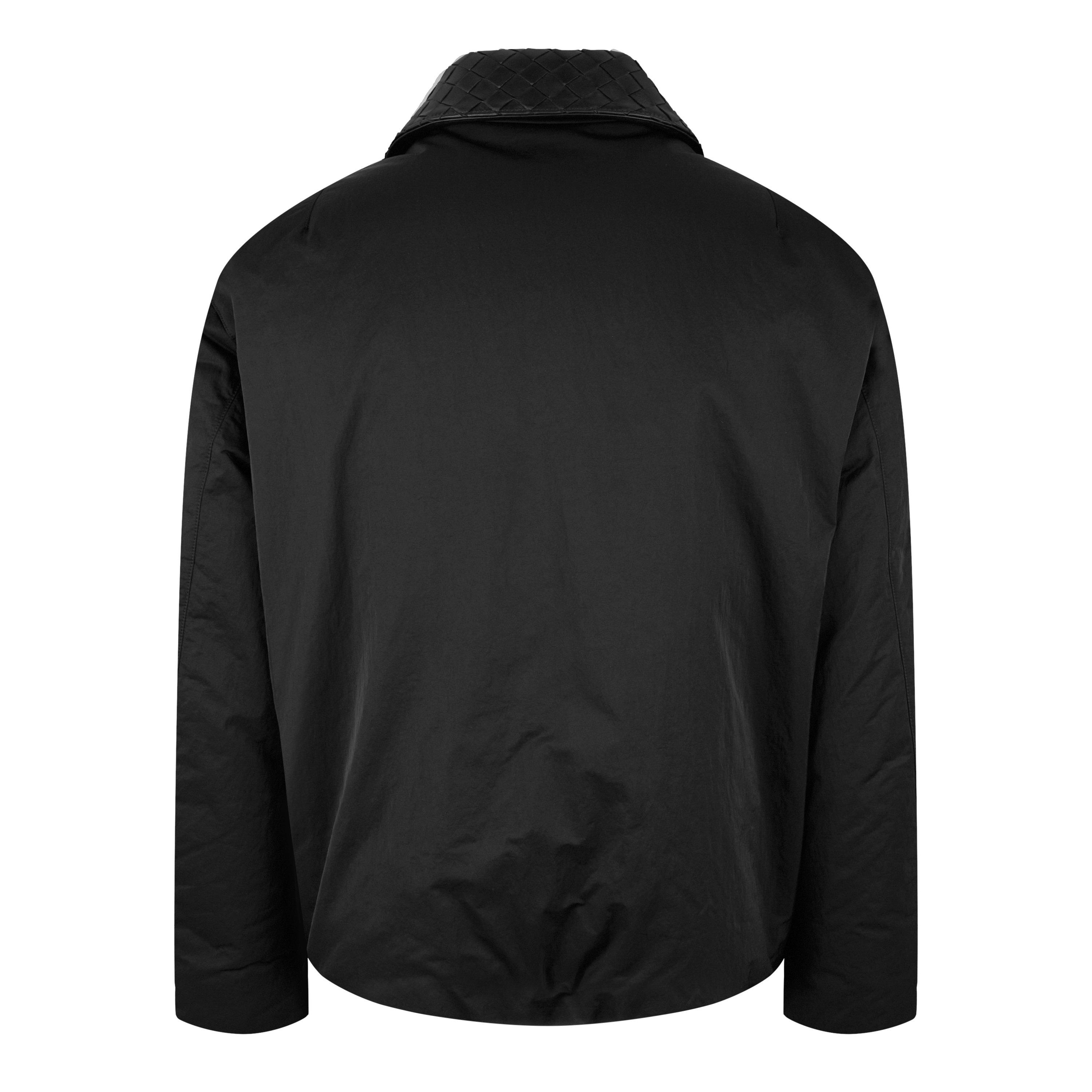 Black - Bottega Veneta - Men's Cotton Twill Long Sleeve Short Puffer Jacket - 2