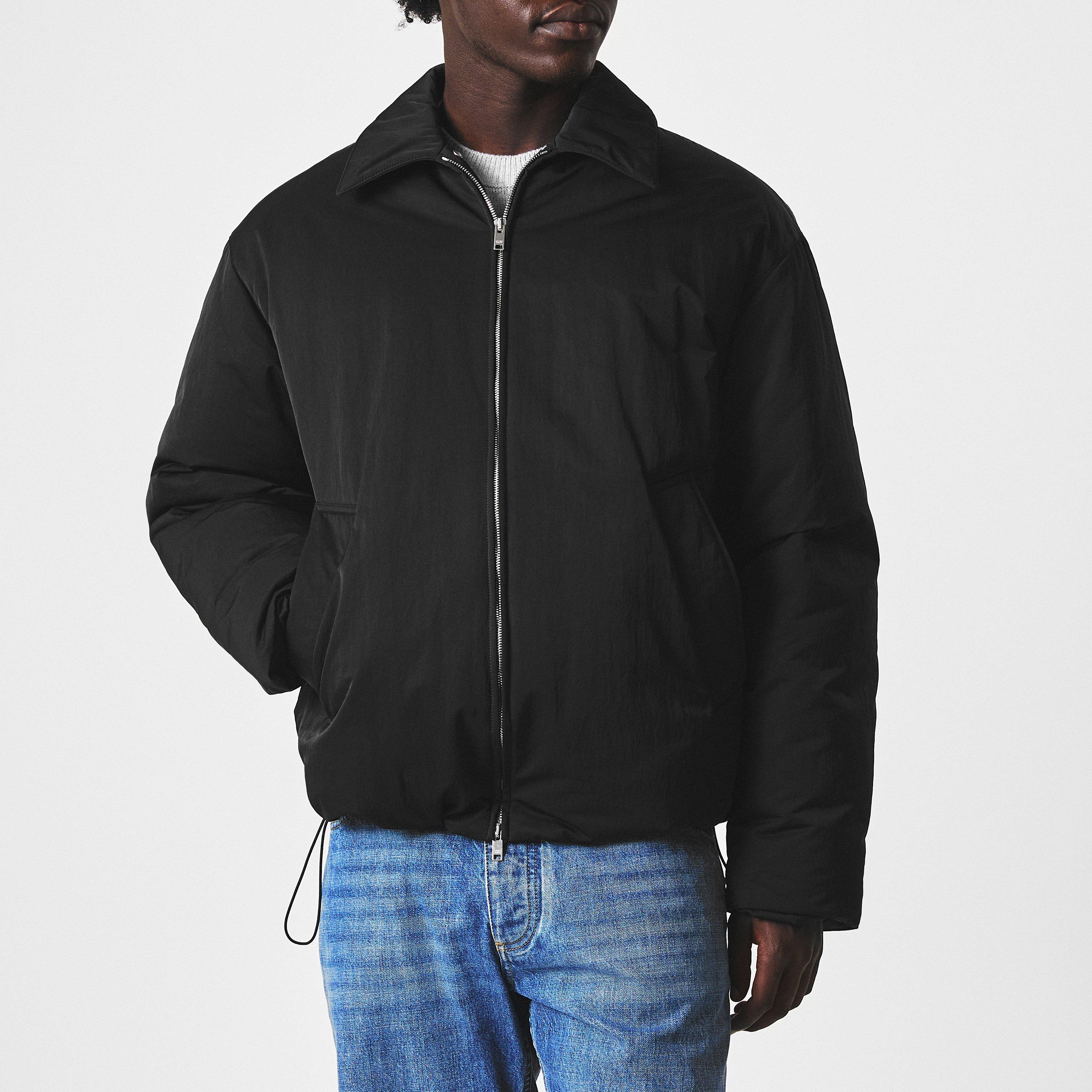 Black - Bottega Veneta - Men's Cotton Twill Long Sleeve Short Puffer Jacket - 3