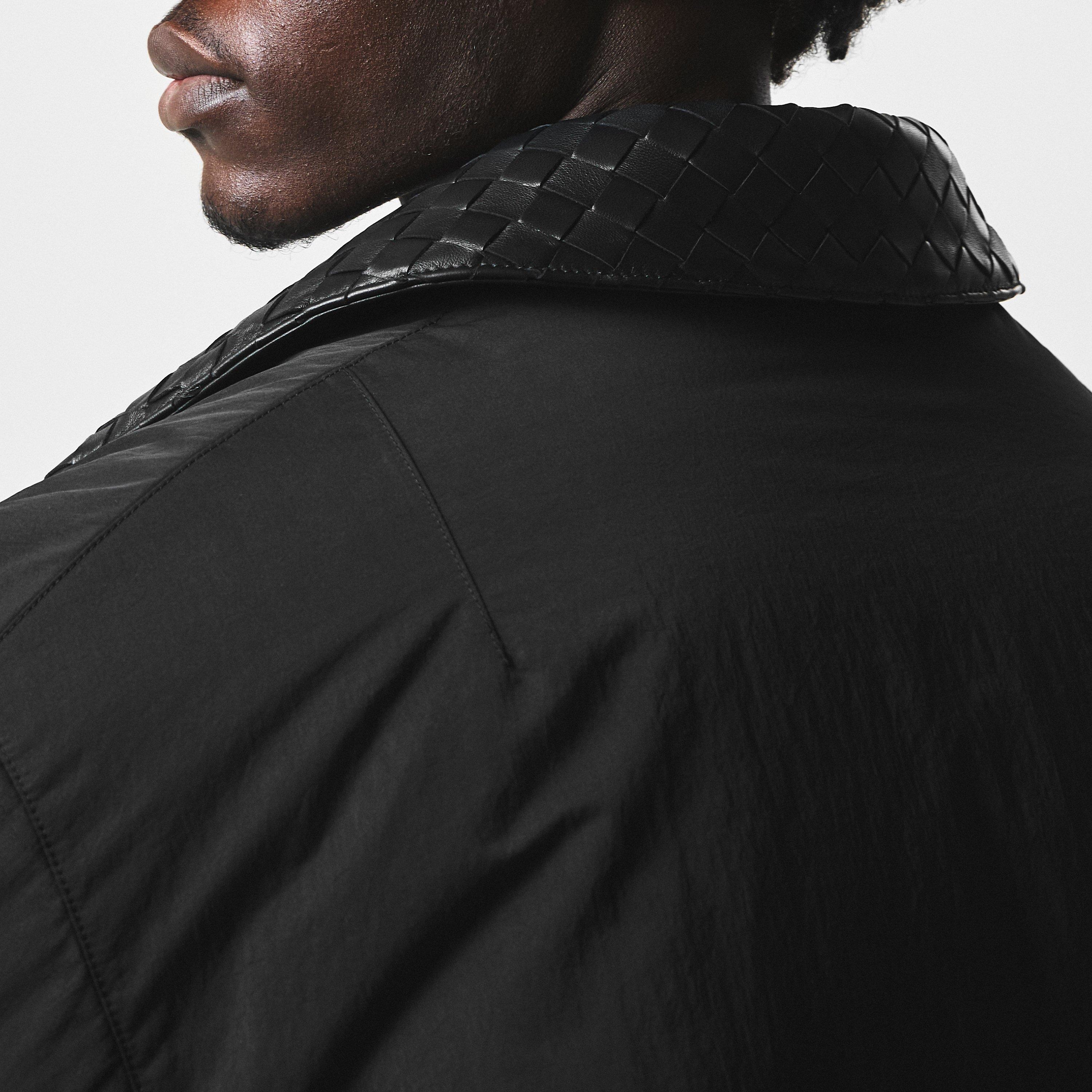 Black - Bottega Veneta - Men's Cotton Twill Long Sleeve Short Puffer Jacket - 5