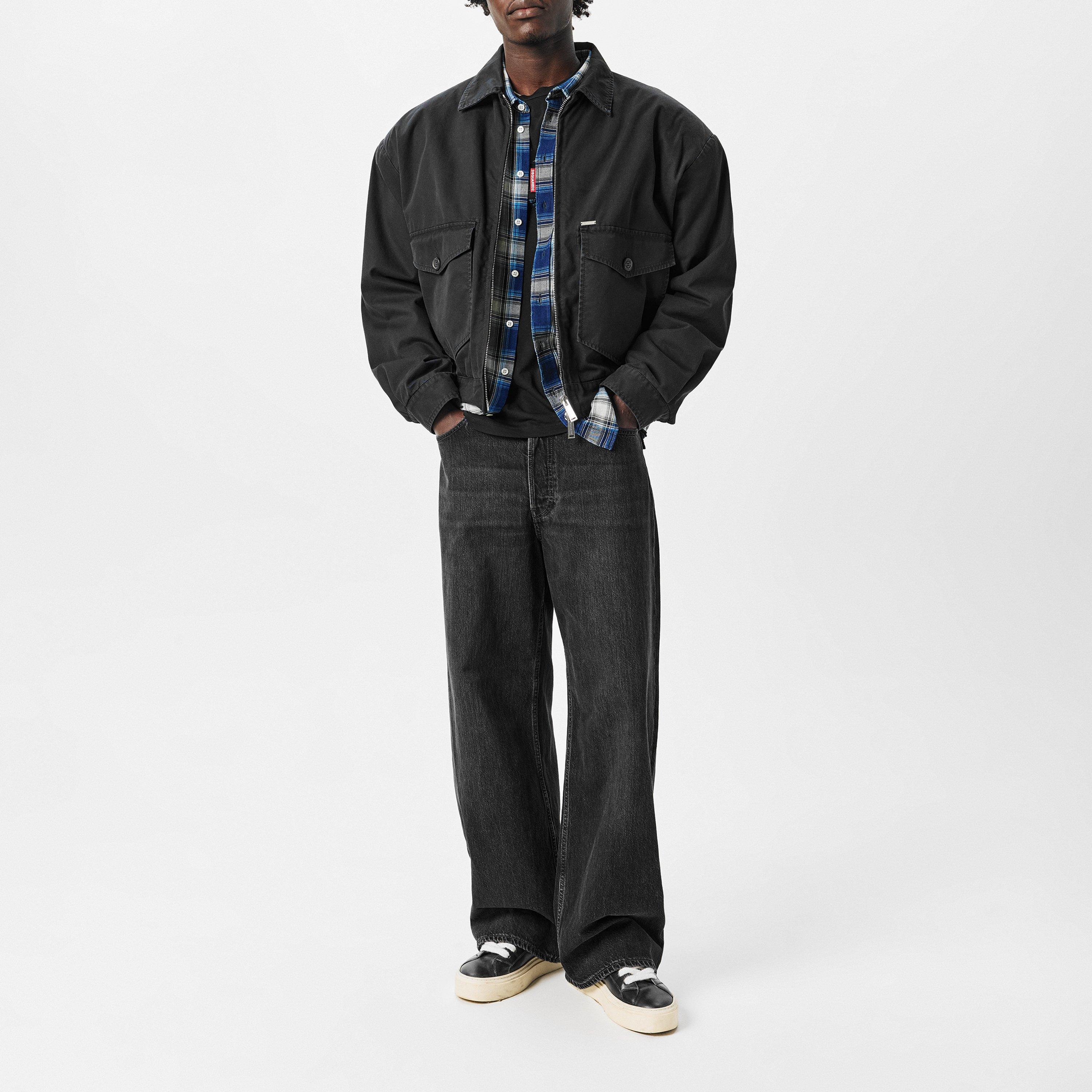 Black - DSquared2 - Men's Easy Cotton Kaban Cotton Long Sleeve Overshirt - 6