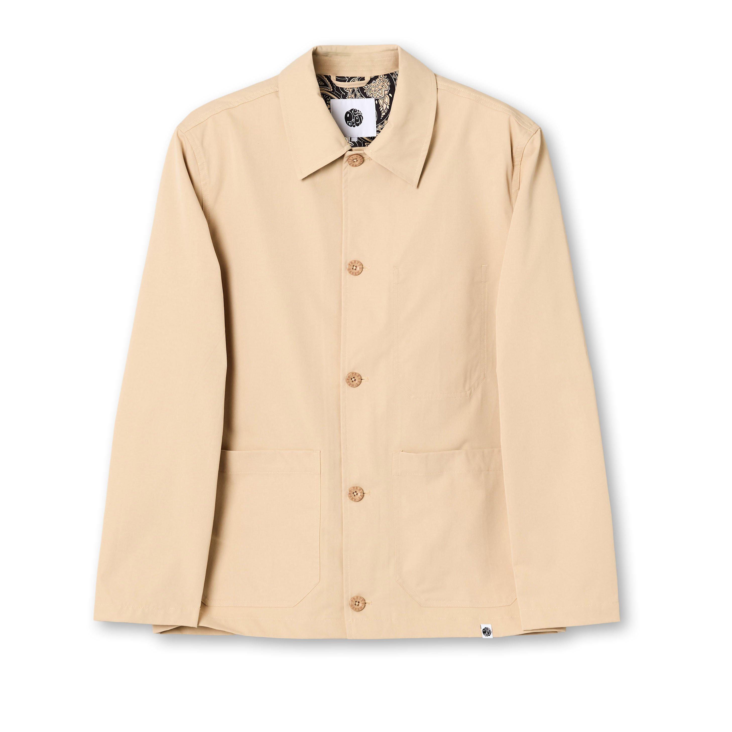 Pretty Green Men's Didsbury Structured Relaxed Fit Overshirt - Sand - Large