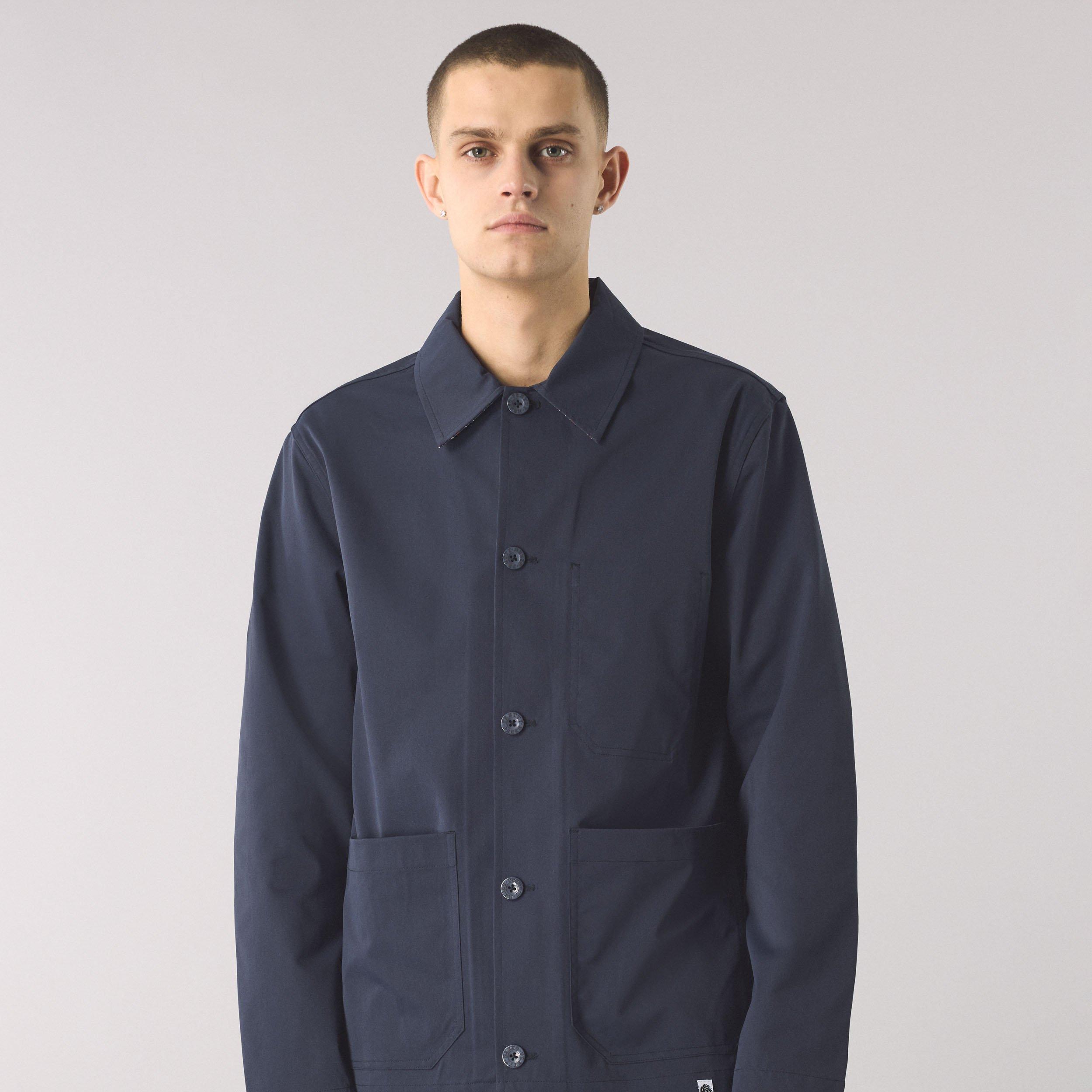 Navy - Pretty Green - Men's Didsbury Structured Relaxed Fit Overshirt - 3