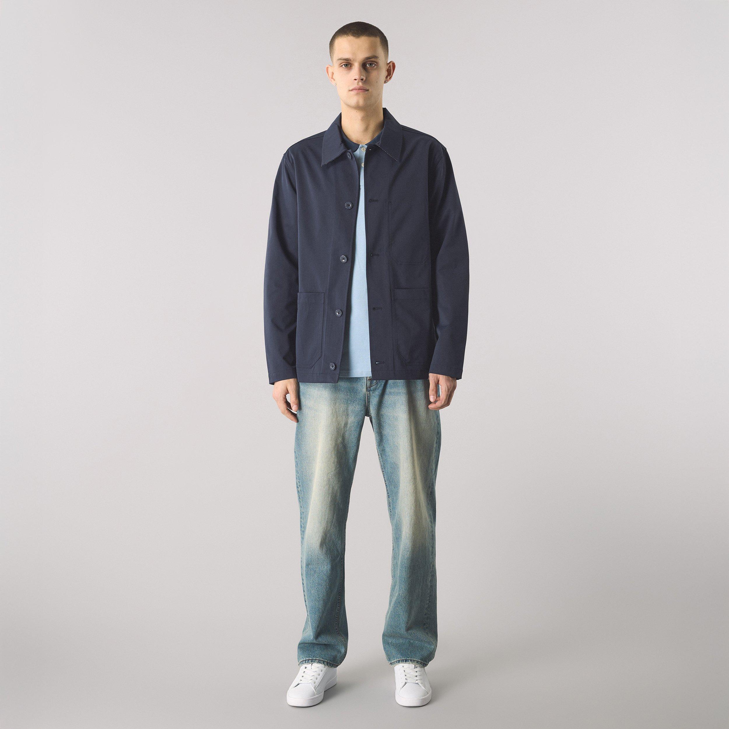 Navy - Pretty Green - Men's Didsbury Structured Relaxed Fit Overshirt - 5