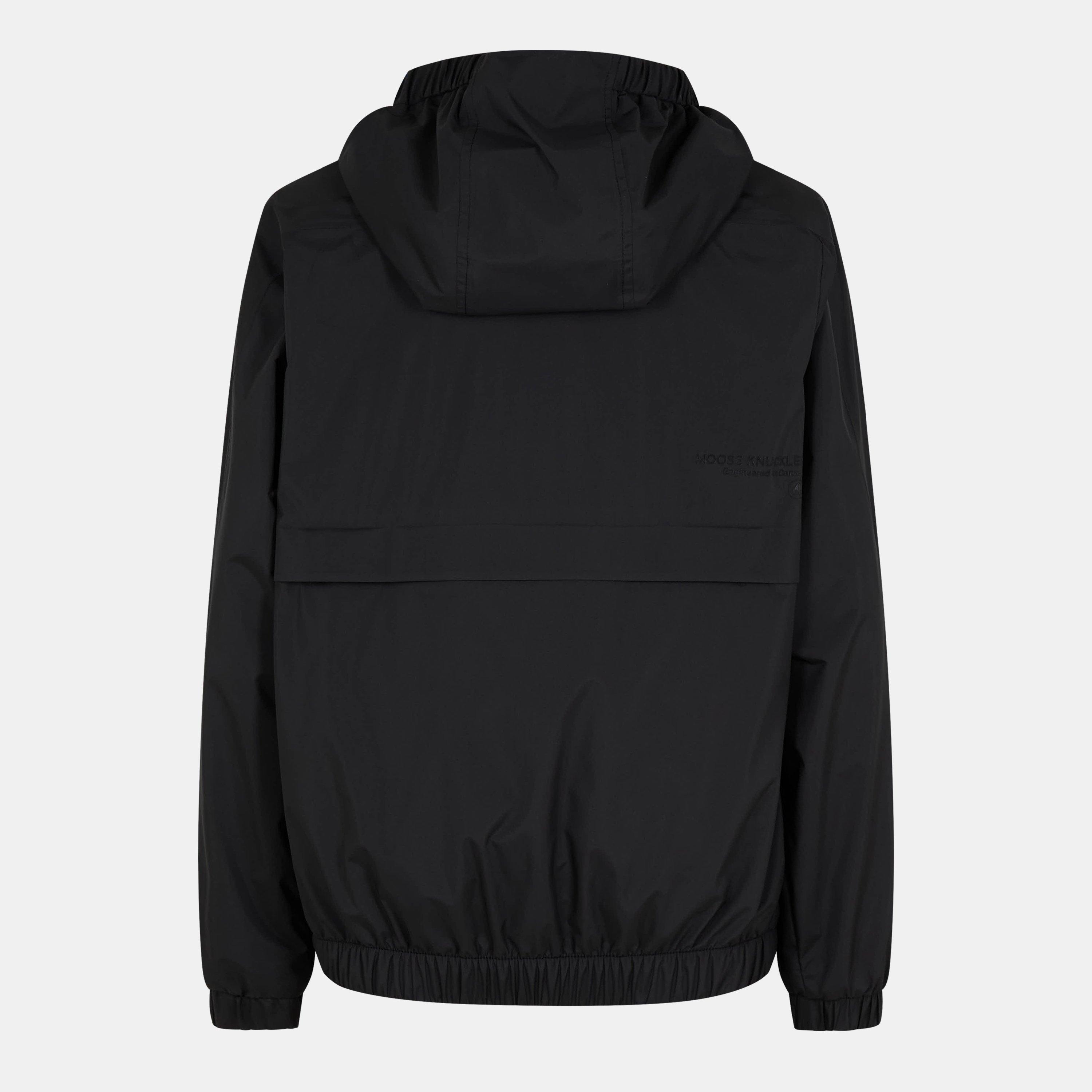 Black 292 - Moose Knuckles - Unisex Kids Knox Hooded Long Sleeve Windbreaker - 2