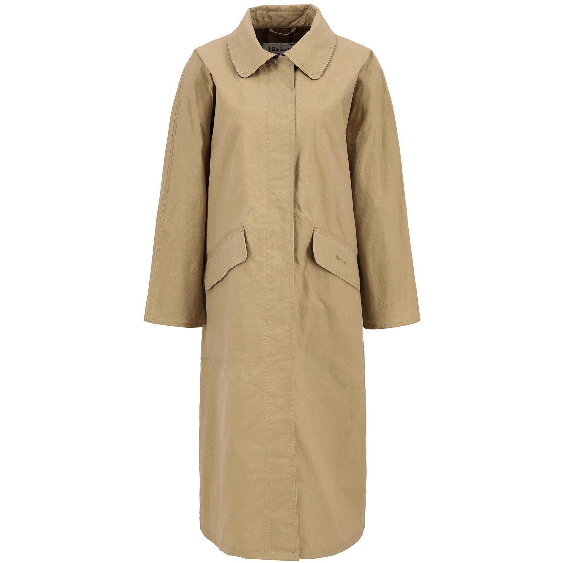 Barbour Women's Lizzy Showerproof Waterproof Calf Length Long Sleeve Mac - Beige/M Tart - 14 (L)