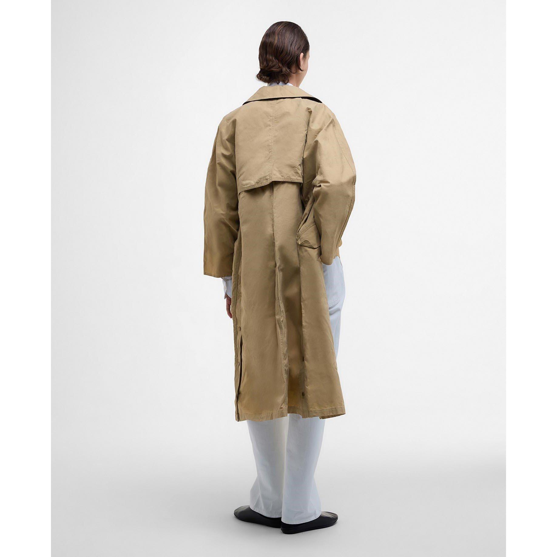 Beige/M Tart - Barbour - Women's Lizzy Showerproof Waterproof Calf Length Long Sleeve Mac - 2