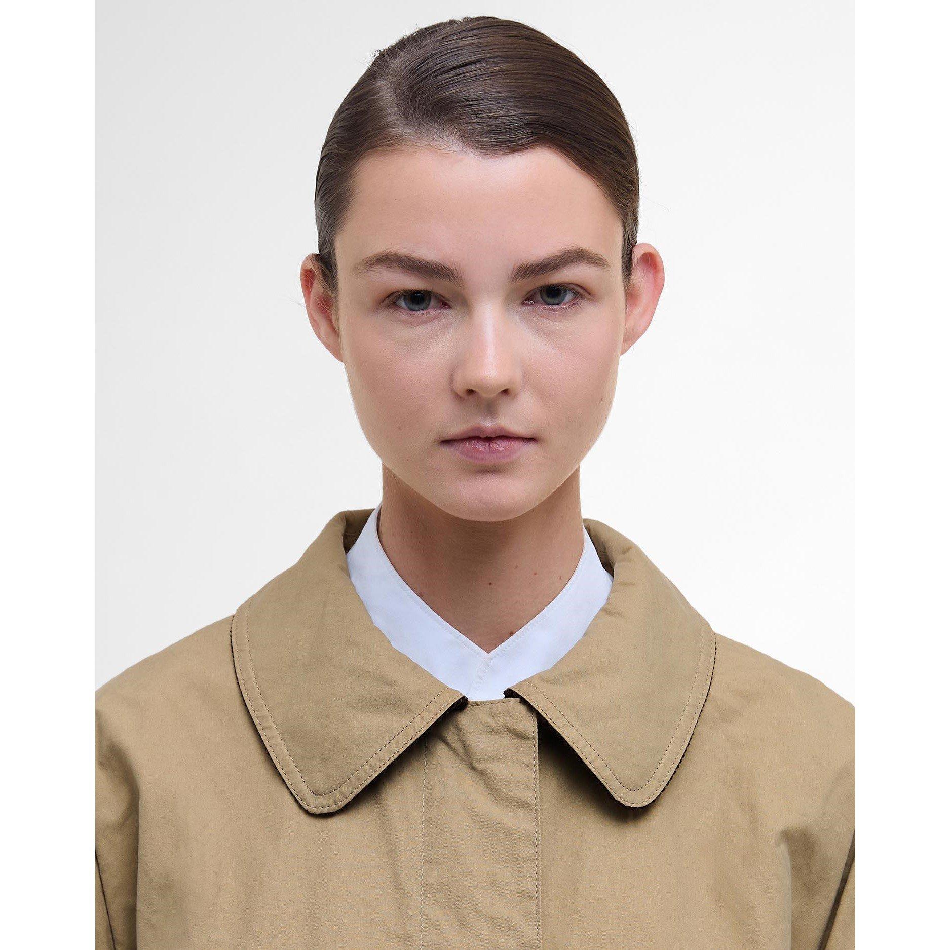 Beige/M Tart - Barbour - Women's Lizzy Showerproof Waterproof Calf Length Long Sleeve Mac - 5