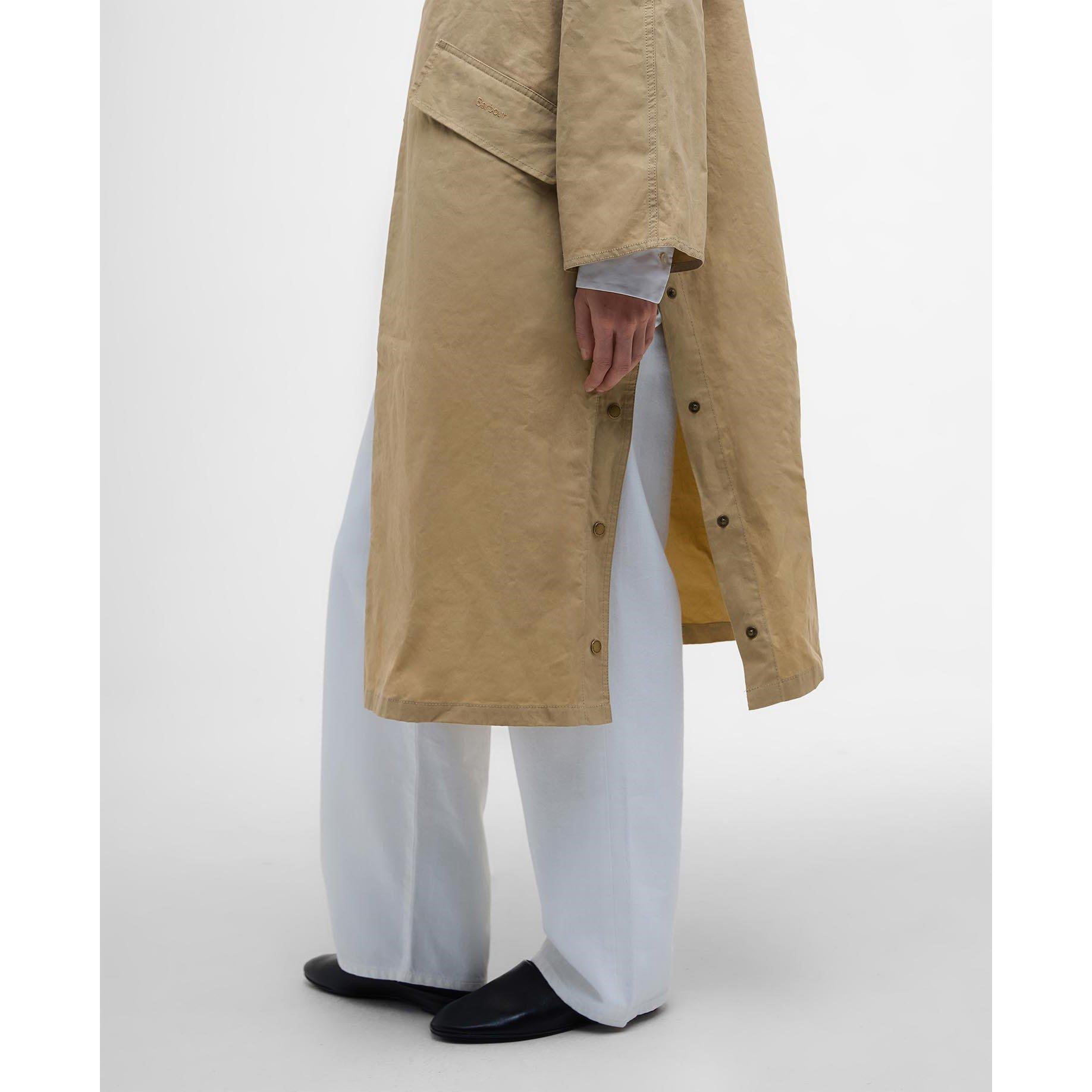 Beige/M Tart - Barbour - Women's Lizzy Showerproof Waterproof Calf Length Long Sleeve Mac - 7