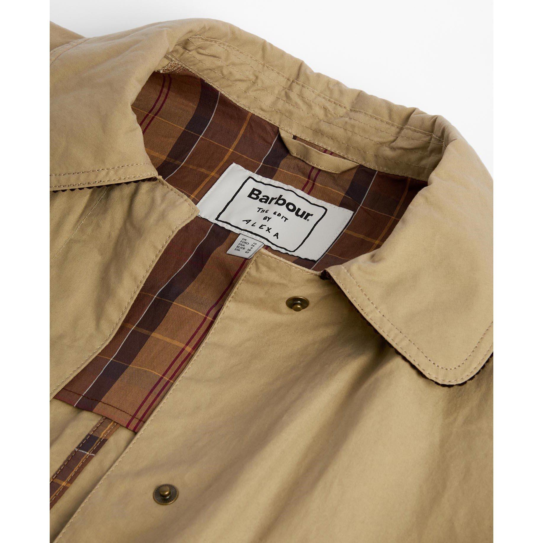 Beige/M Tart - Barbour - Women's Lizzy Showerproof Waterproof Calf Length Long Sleeve Mac - 8