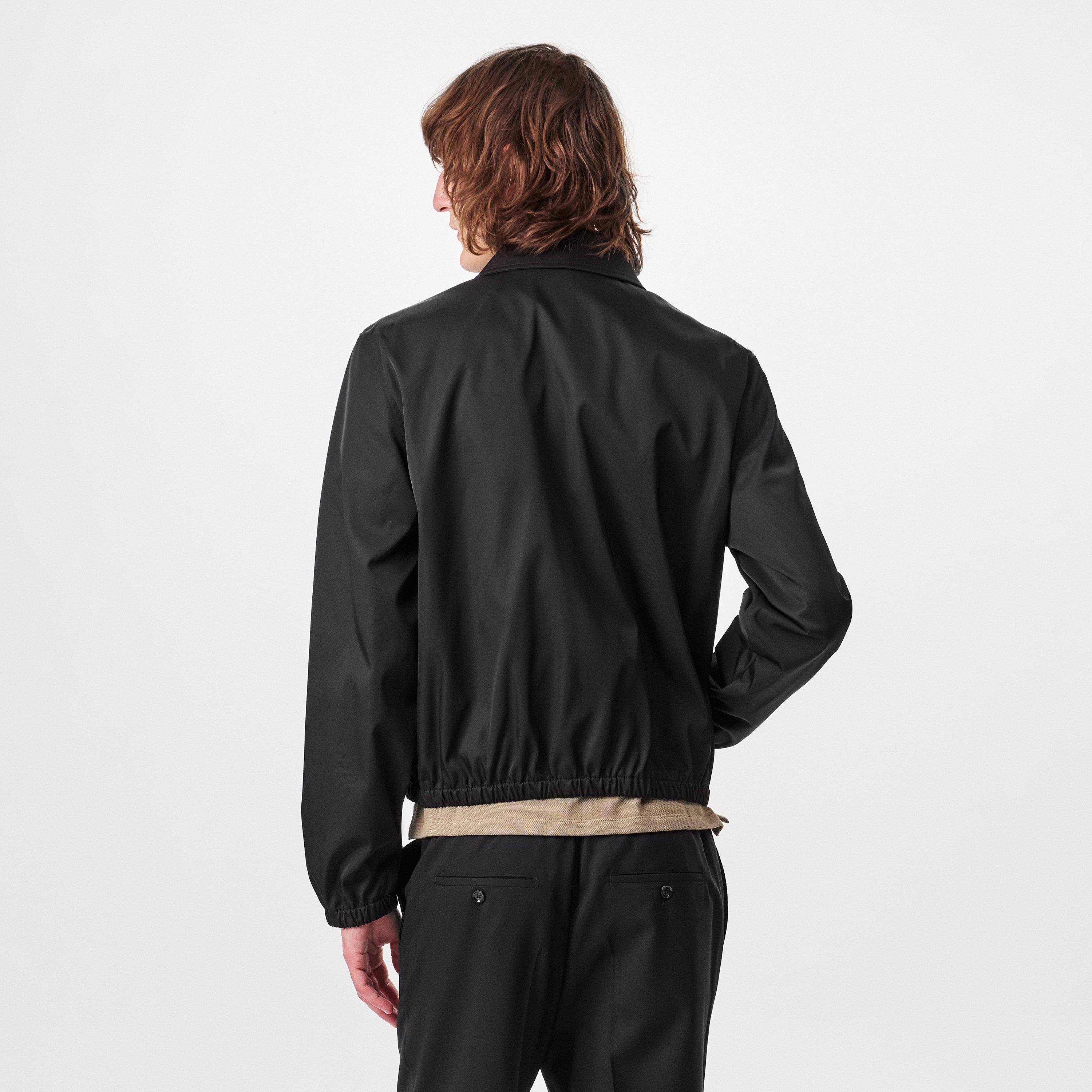 Black - Ami Paris - Men's Text Zipped Harrington Jacket - 4