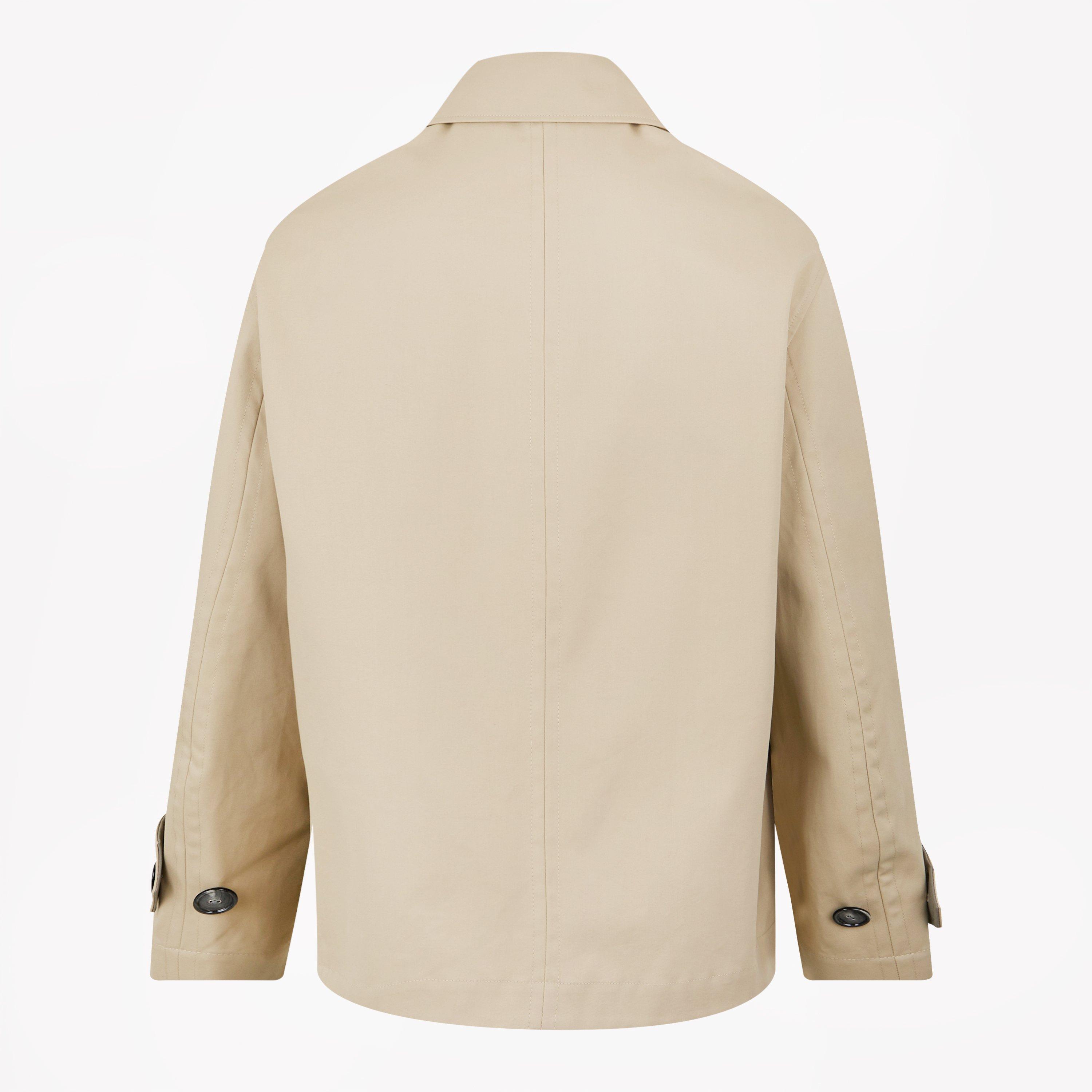 Back Button Ed Ami Paris Men's Single Breasted Buttoned Cotton Long Sleeve Mid-Length ...