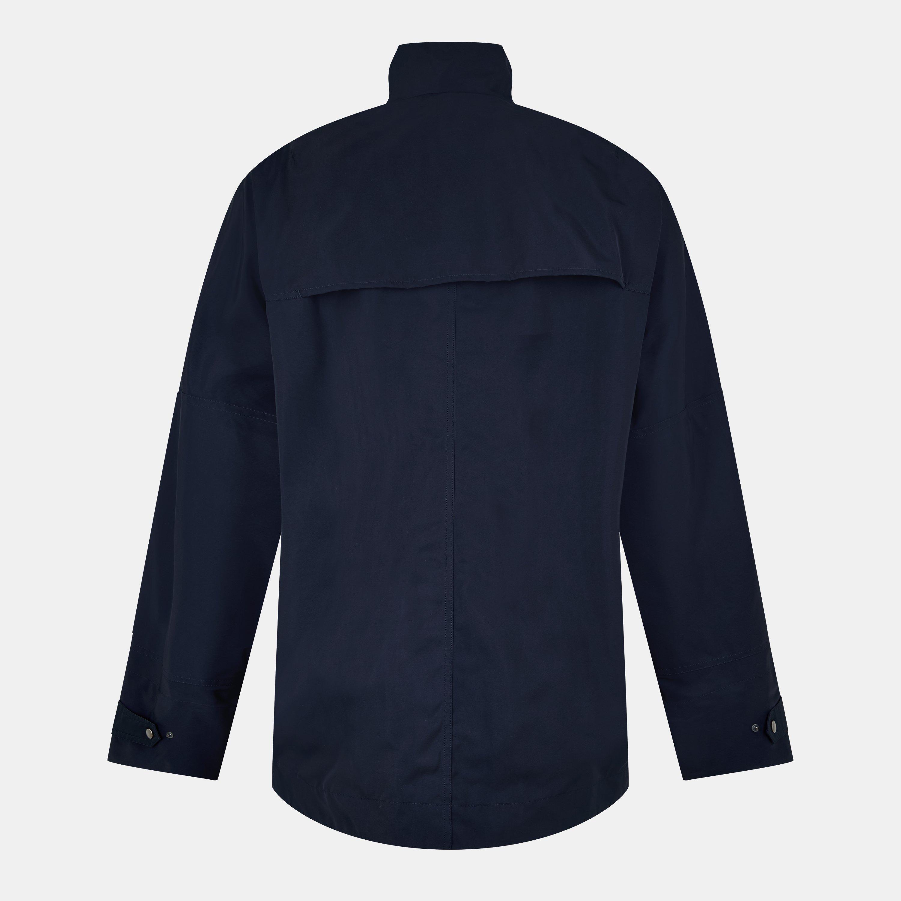 Navy - Dries Van Noten - Men's Vlair Funnel Neck Long Sleeve Full Zip Hybrid Jacket - 2