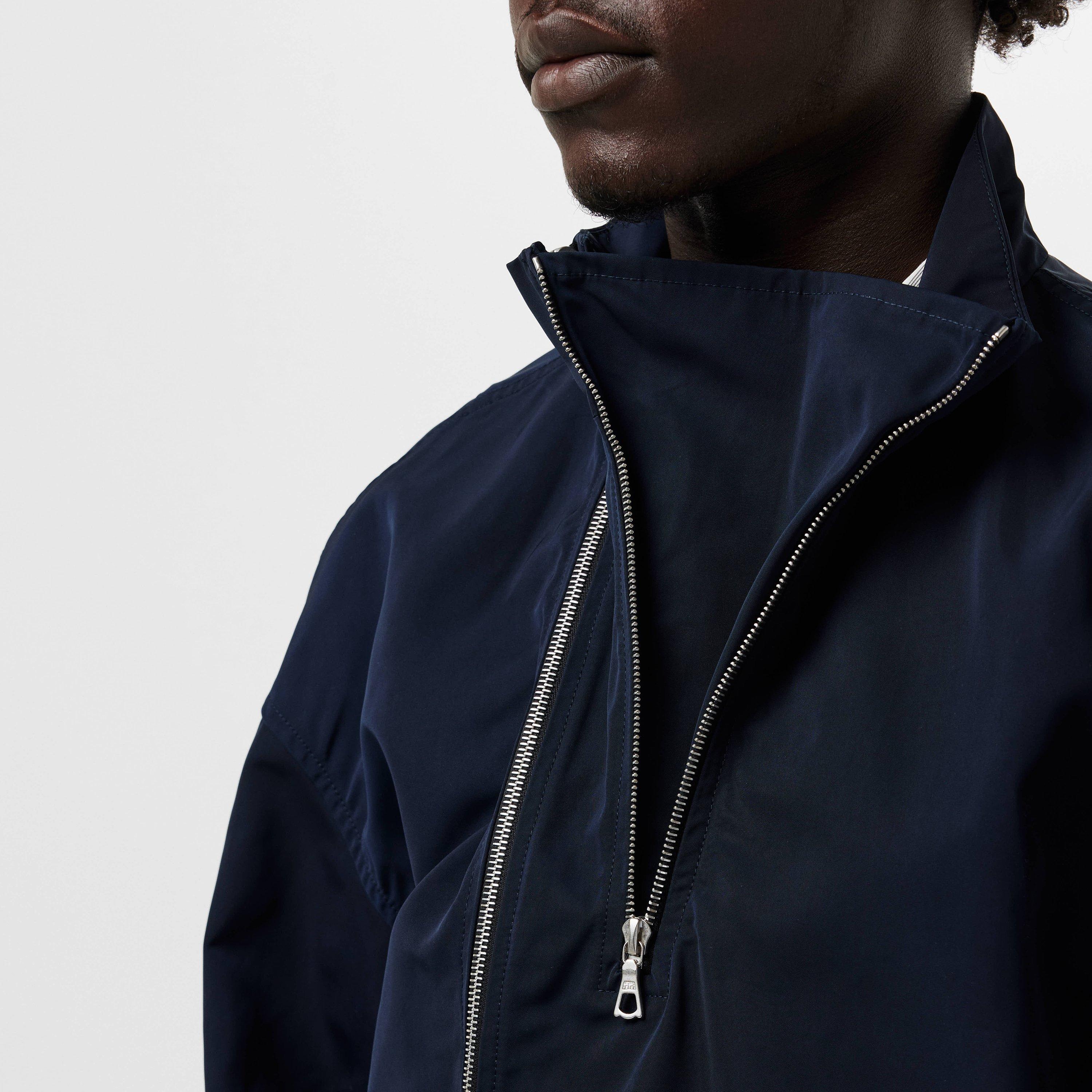 Navy - Dries Van Noten - Men's Vlair Funnel Neck Long Sleeve Full Zip Hybrid Jacket - 5