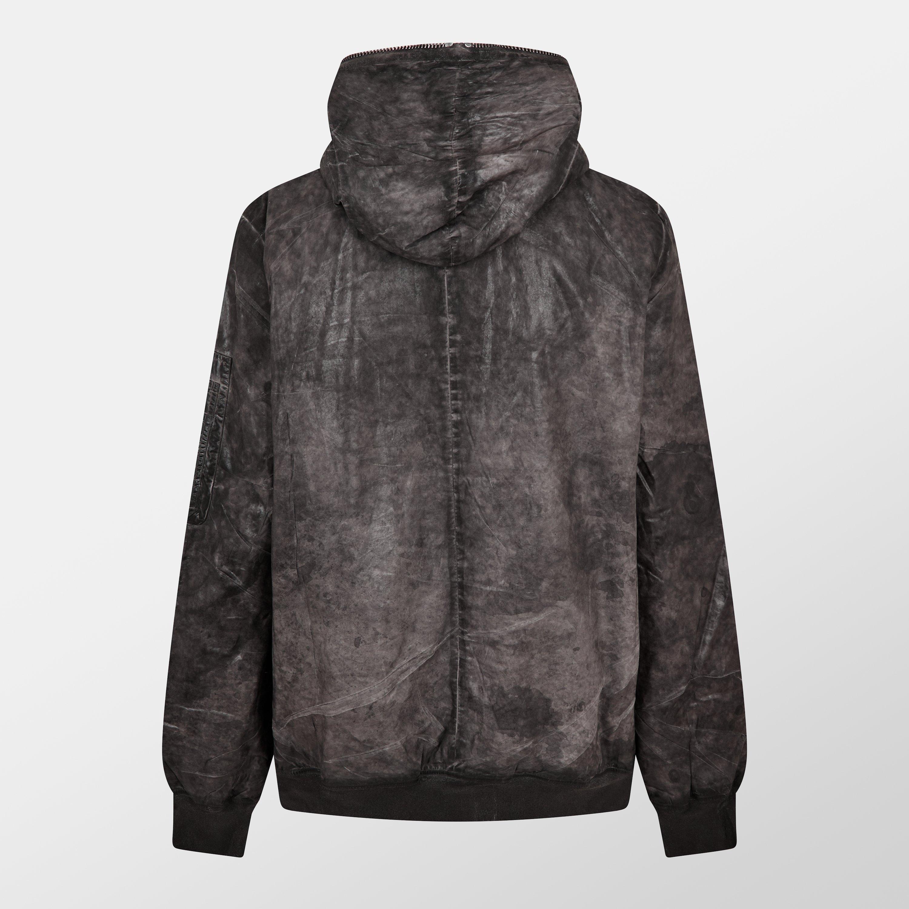 Dark Dust 78 - Rick Owens Drkshdw - Men's Gimp Flight Bomber Hooded Long Sleeve Parka - 2