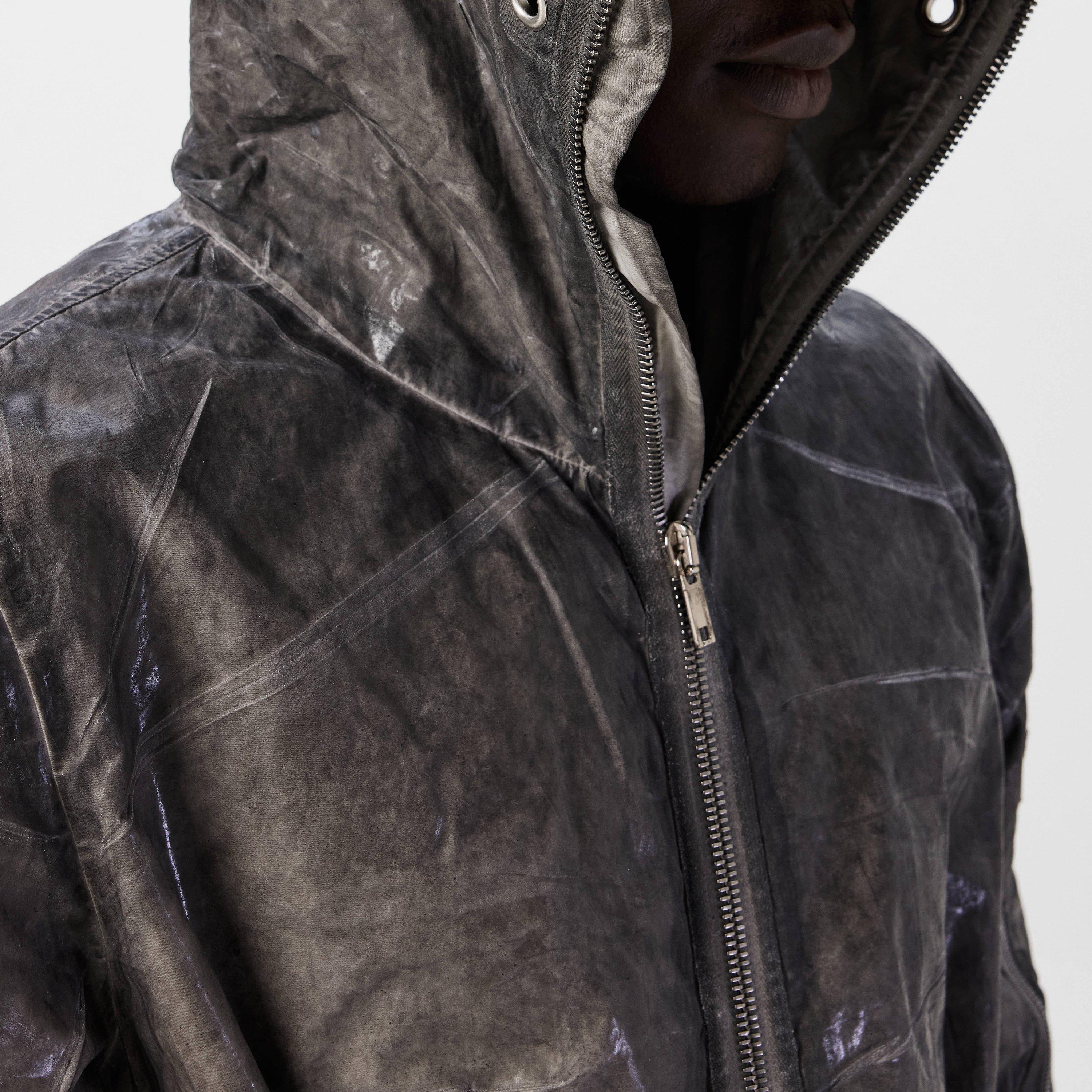 Dark Dust 78 - Rick Owens Drkshdw - Men's Gimp Flight Bomber Hooded Long Sleeve Parka - 5
