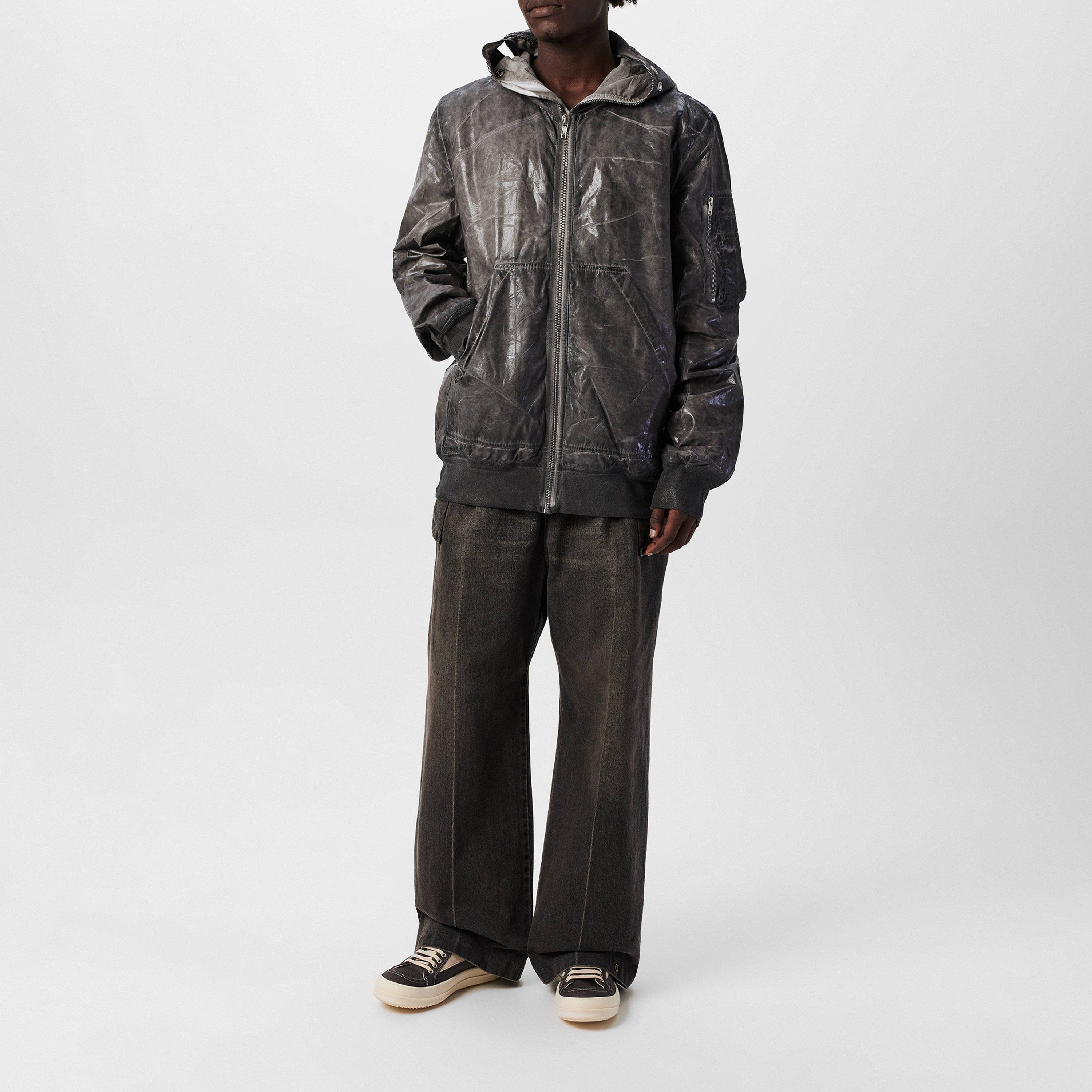 Dark Dust 78 - Rick Owens Drkshdw - Men's Gimp Flight Bomber Hooded Long Sleeve Parka - 6