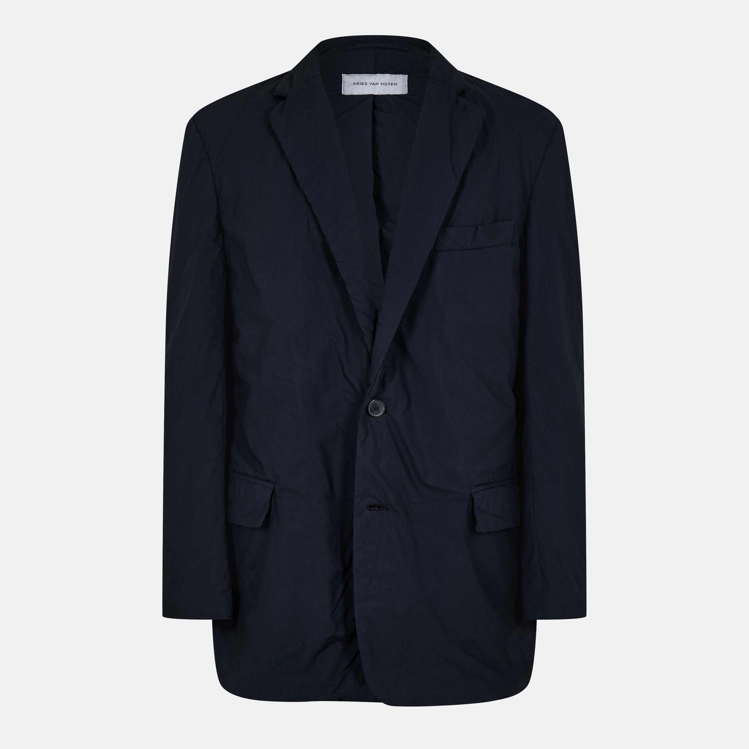 Navy - Dries Van Noten - Men's Blunton Cotton Long Sleeve Blazer - 1