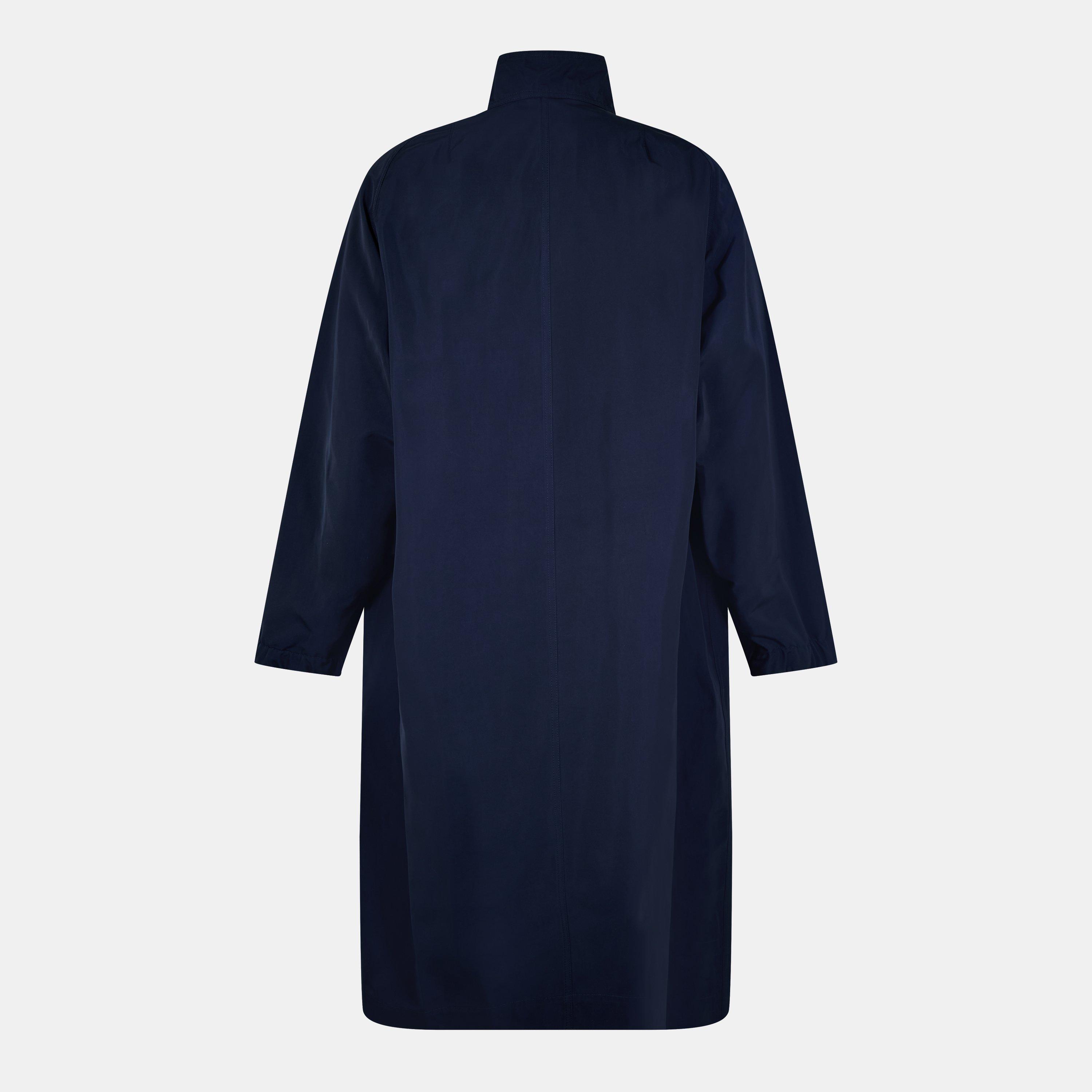 Navy - Dries Van Noten - Men's Rannon Funnel Neck Long Sleeve Overcoat - 2
