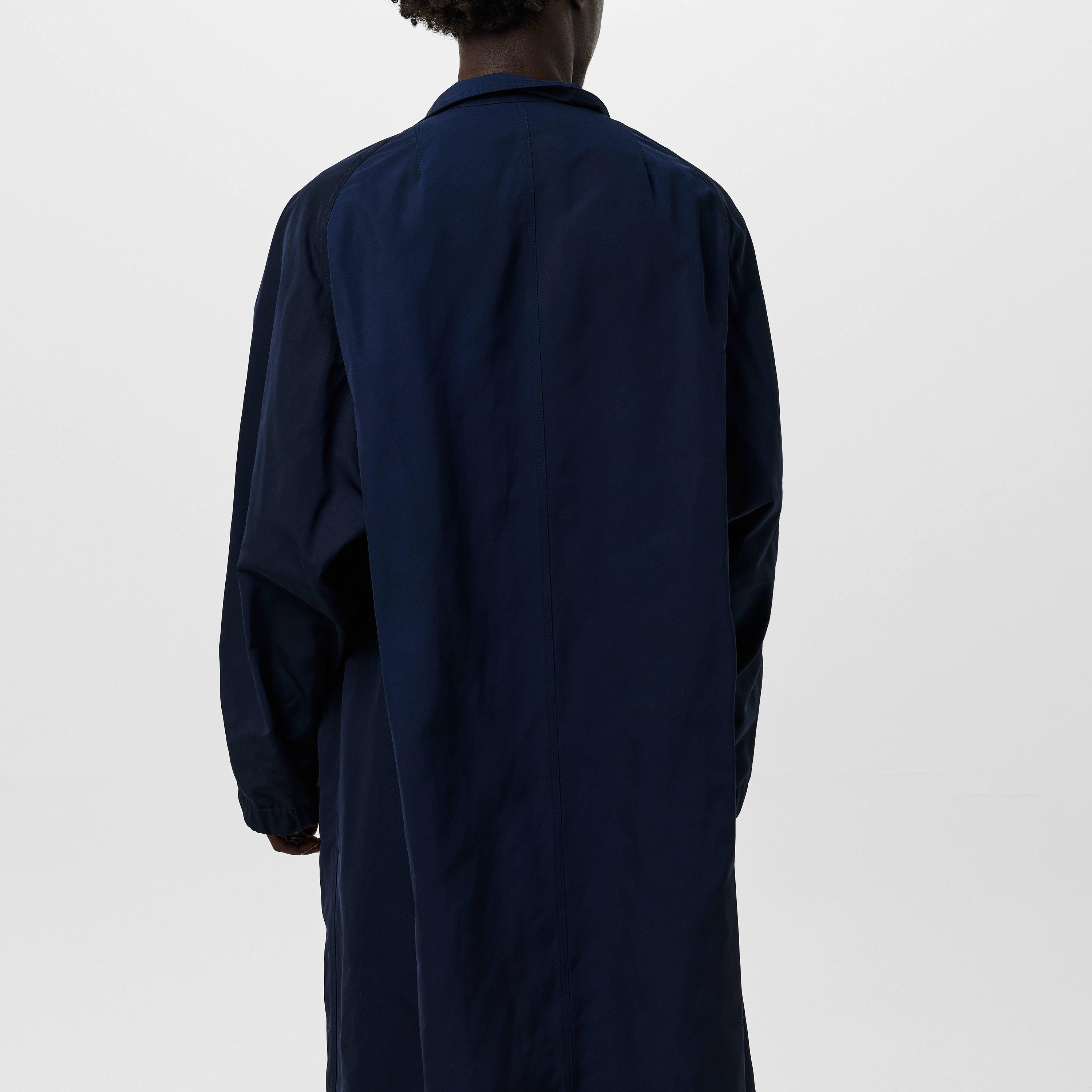 Navy - Dries Van Noten - Men's Rannon Funnel Neck Long Sleeve Overcoat - 4