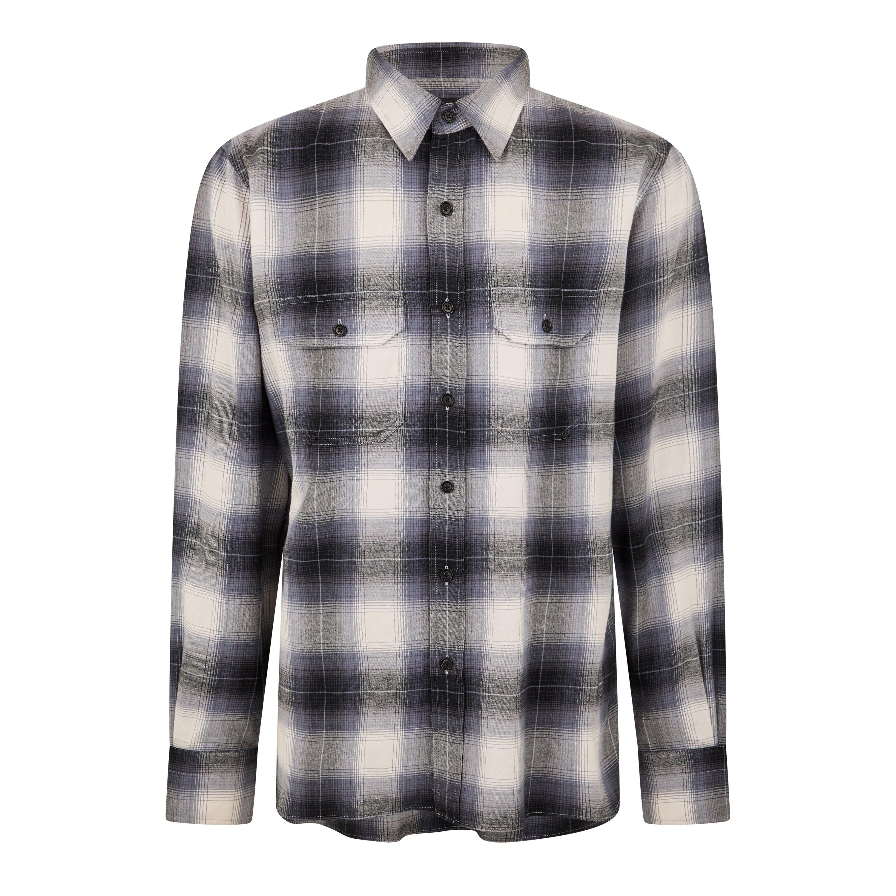 Tom Ford Men's Check Structured Overshirt - White Black - M