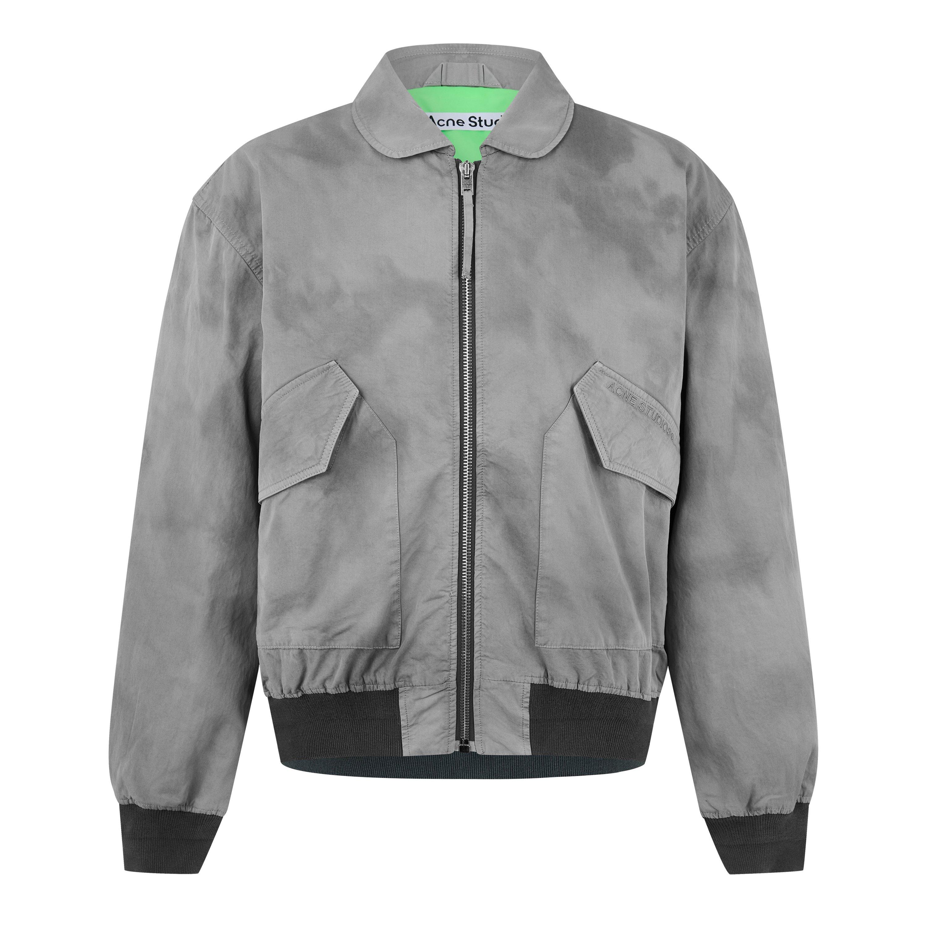 Grey - Acne Studios - Men's Orlinga Cotton Long Sleeve Oversized Fit Bomber Jacket - 5