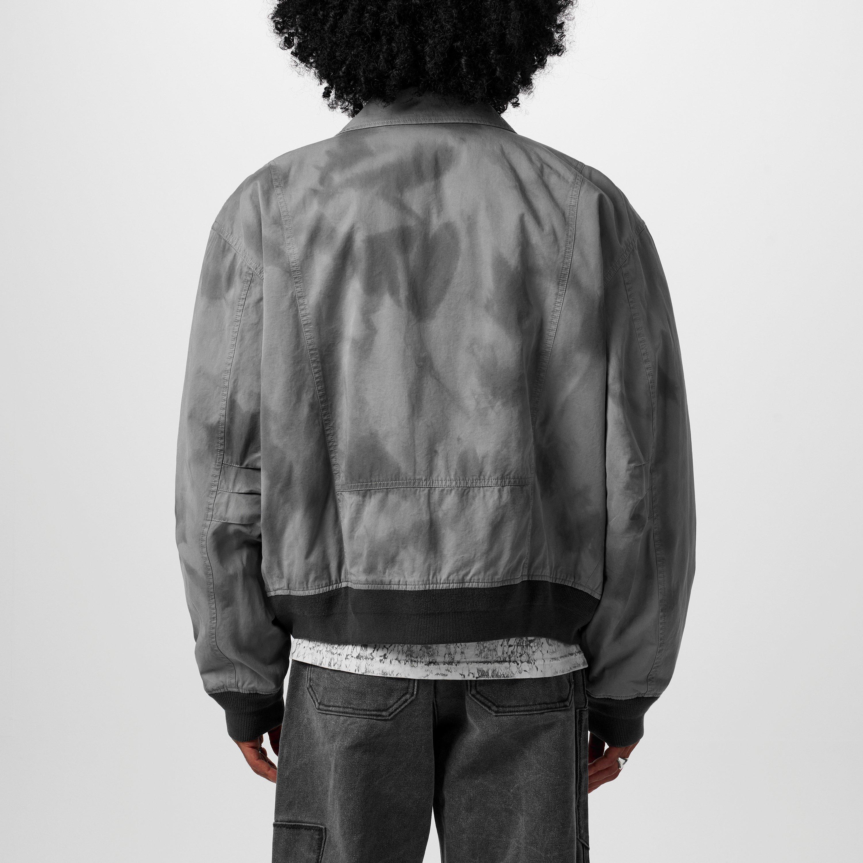 Grey - Acne Studios - Men's Orlinga Cotton Long Sleeve Oversized Fit Bomber Jacket - 3