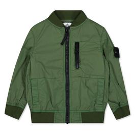 Stone Island Boys Stretch Light Nylon Bomber Jacket