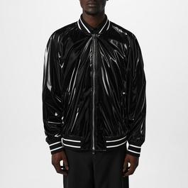 Alexander McQueen Striped-Trim Bomber Jacket