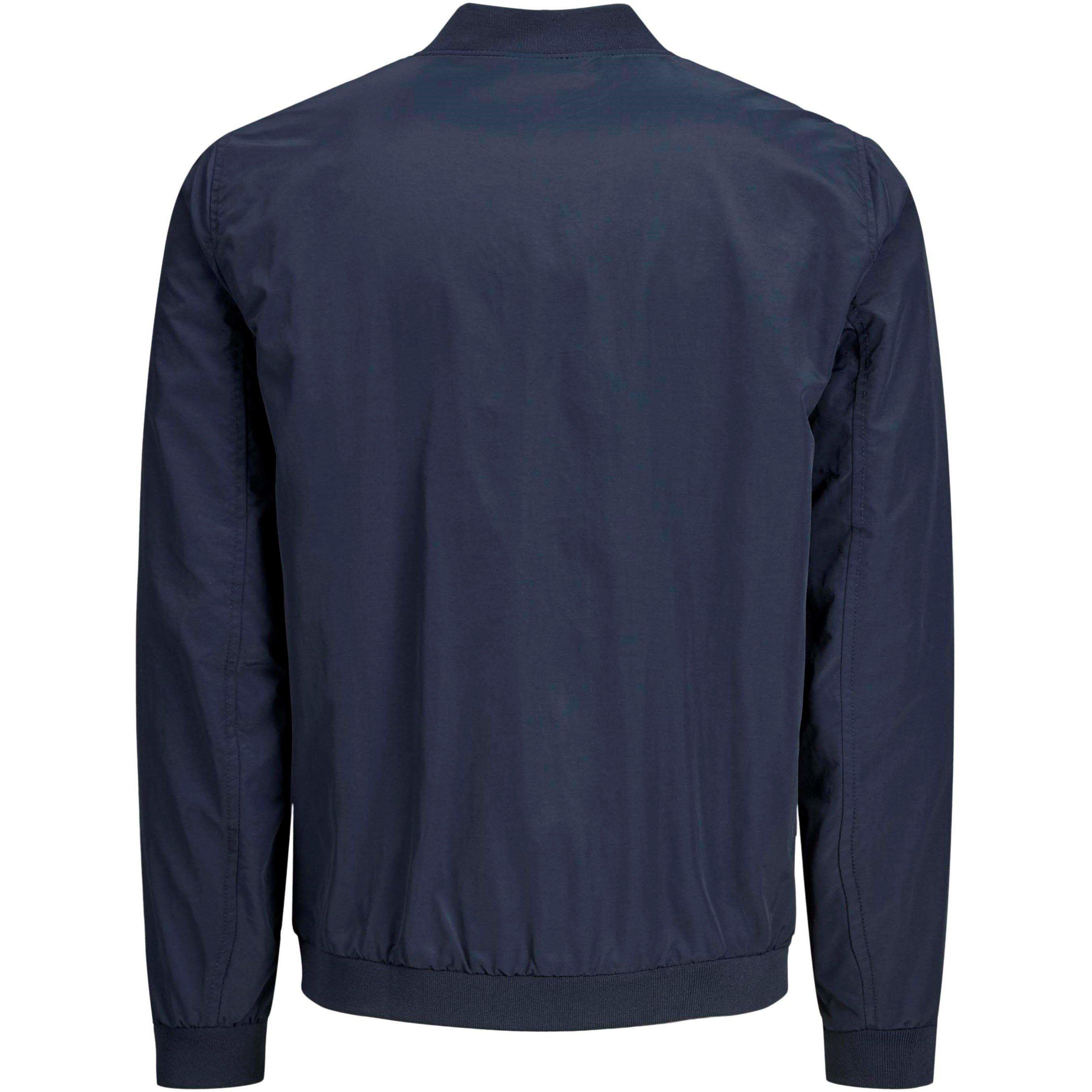 Navy Blazer - Jack and Jones - Men's Rush Plus Size Long Sleeve Bomber Jacket - 2