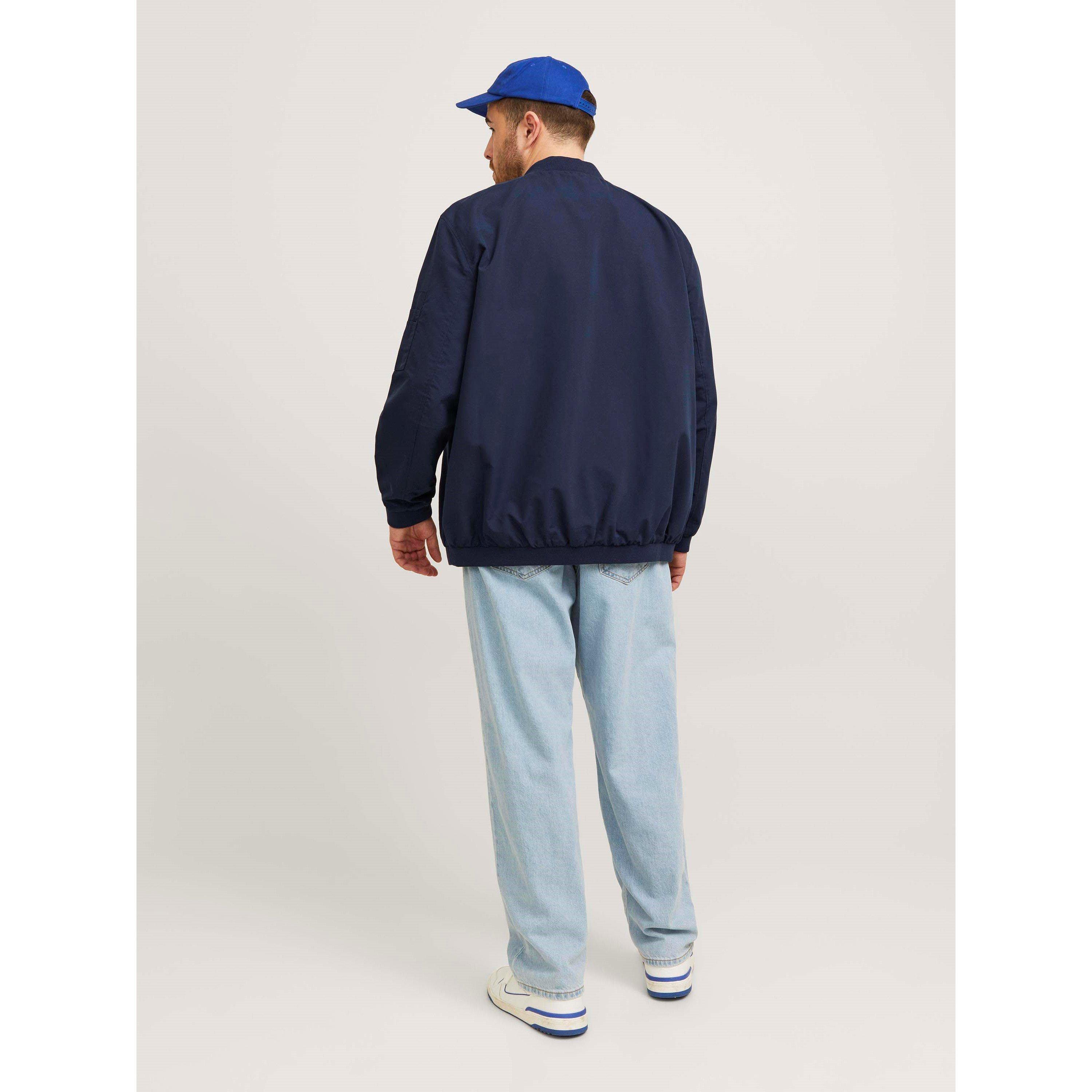 Navy Blazer - Jack and Jones - Men's Rush Plus Size Long Sleeve Bomber Jacket - 4