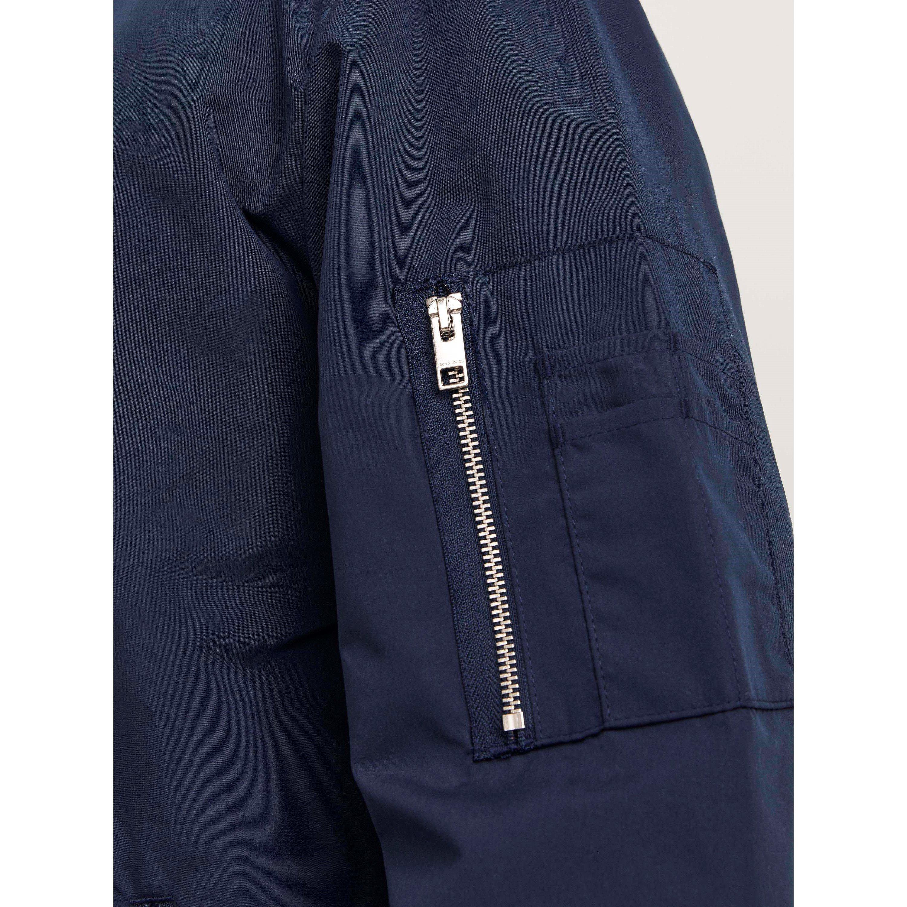 Navy Blazer - Jack and Jones - Men's Rush Plus Size Long Sleeve Bomber Jacket - 5