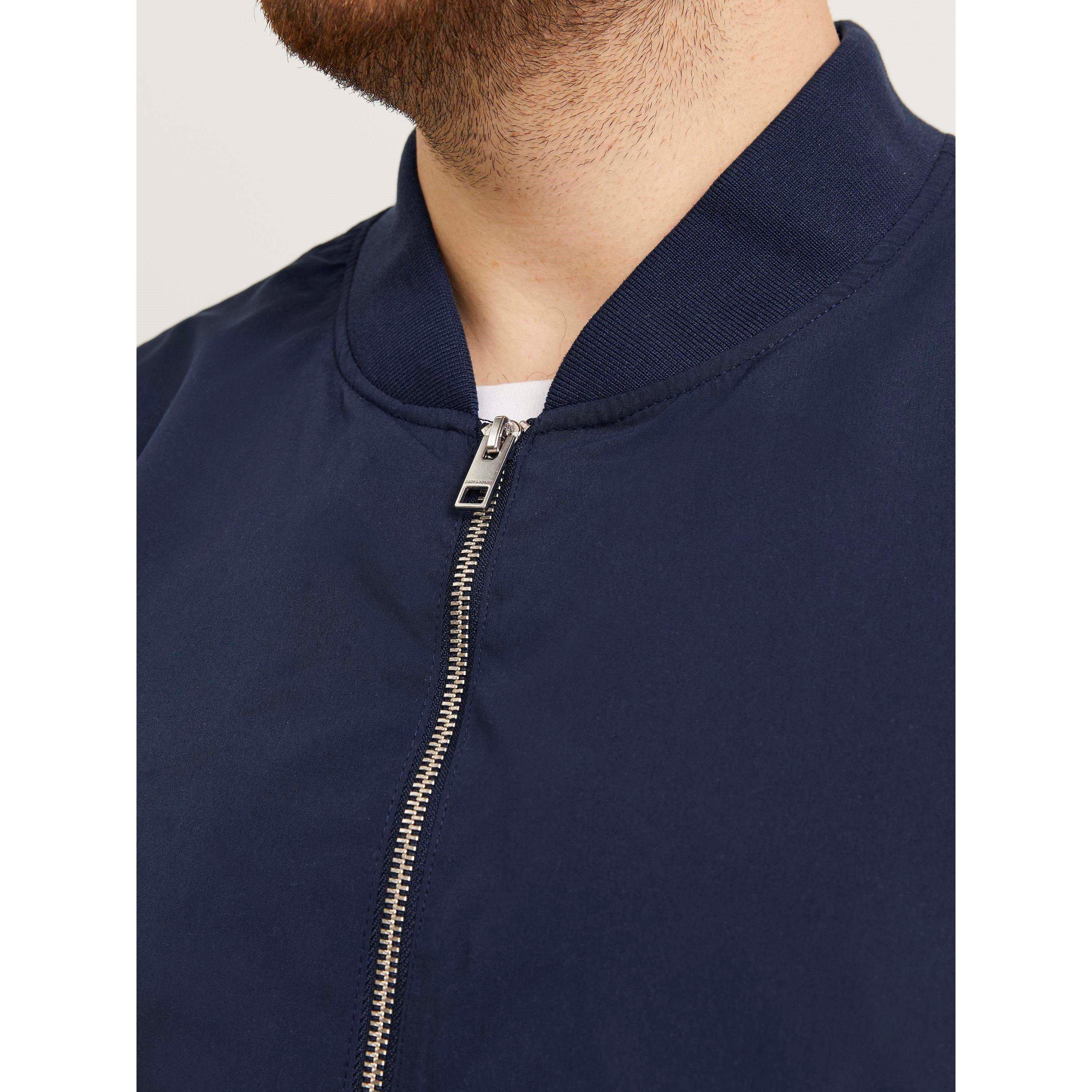 Navy Blazer - Jack and Jones - Men's Rush Plus Size Long Sleeve Bomber Jacket - 6