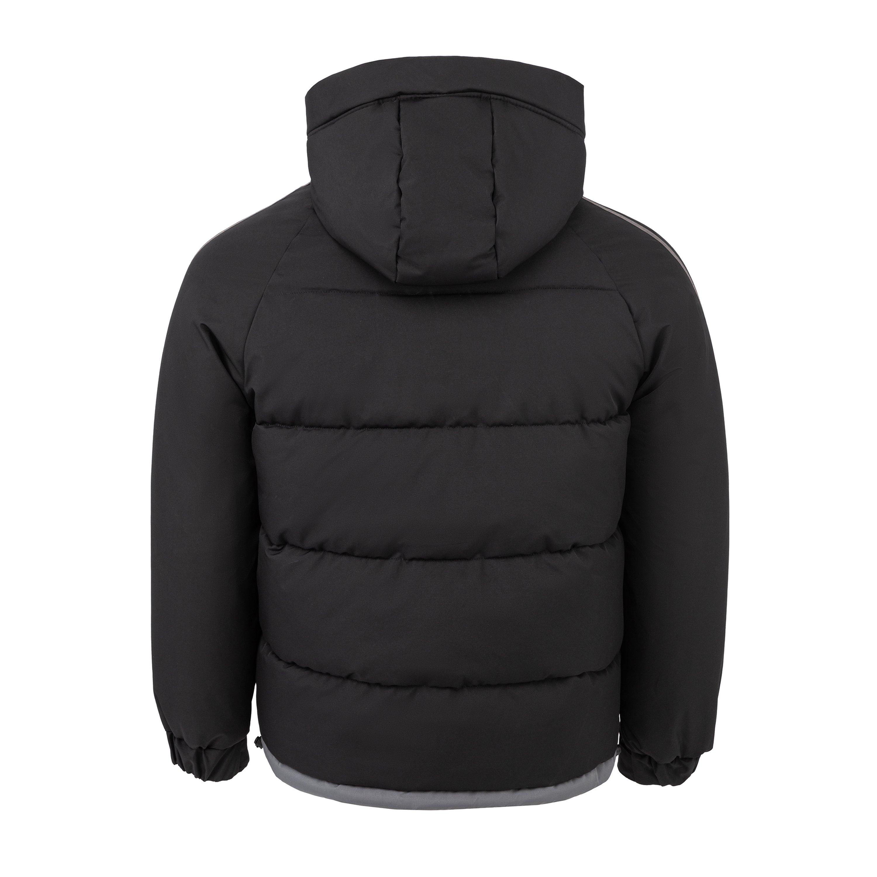 Black - Lonsdale - Padded Waterproof Windproof Hooded Long Sleeve Bomber Jacket - 2